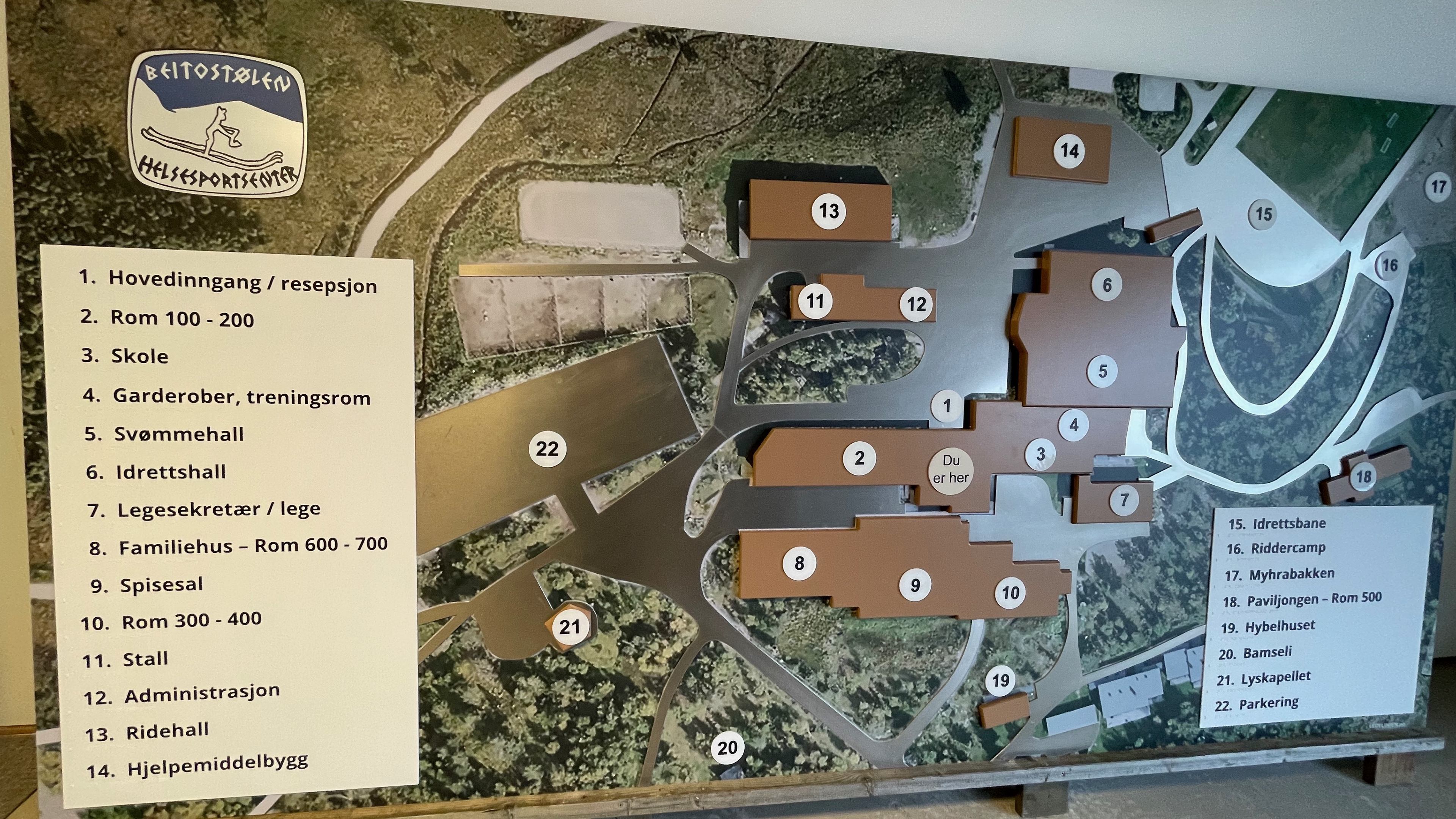 Taktilt områdekart (Beitostølen)