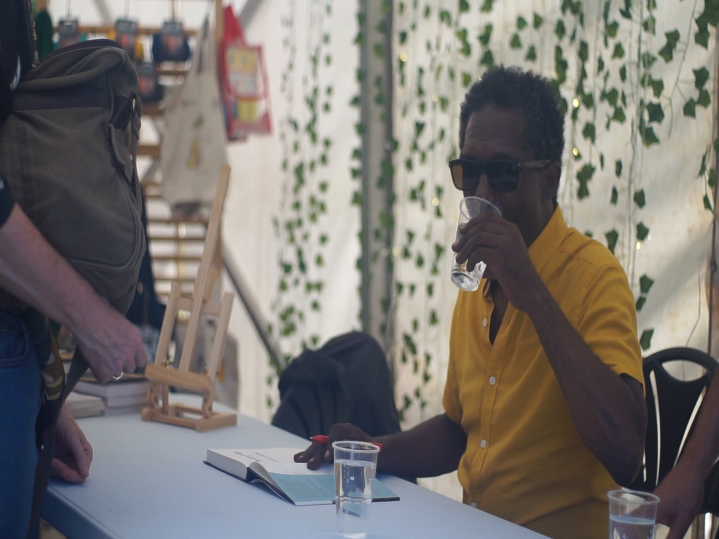 Lemn Sissay signing copies of his book "My Name is Why"
