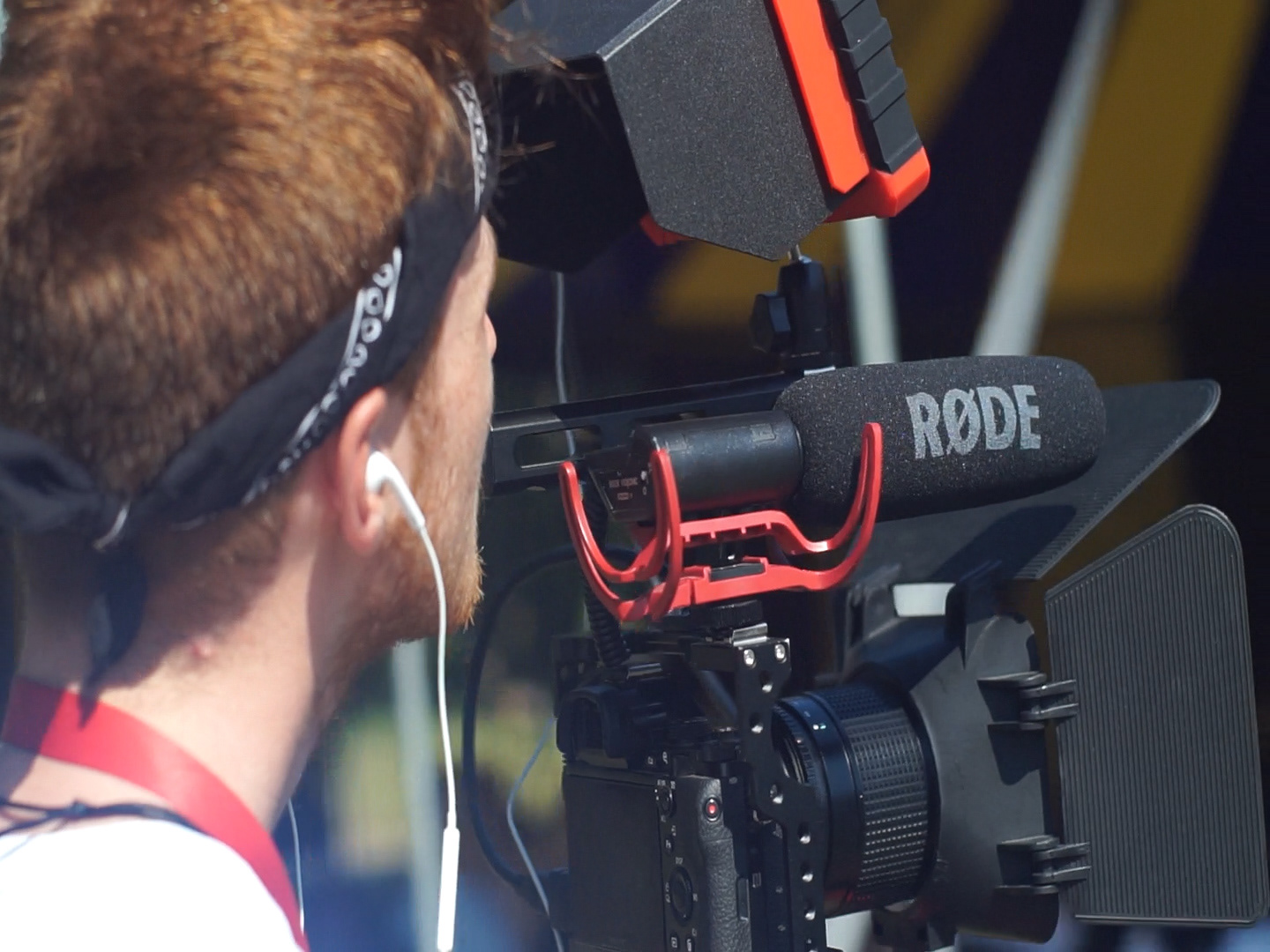 Co-Filmmaker, Charlie Simpson filming Mainstage