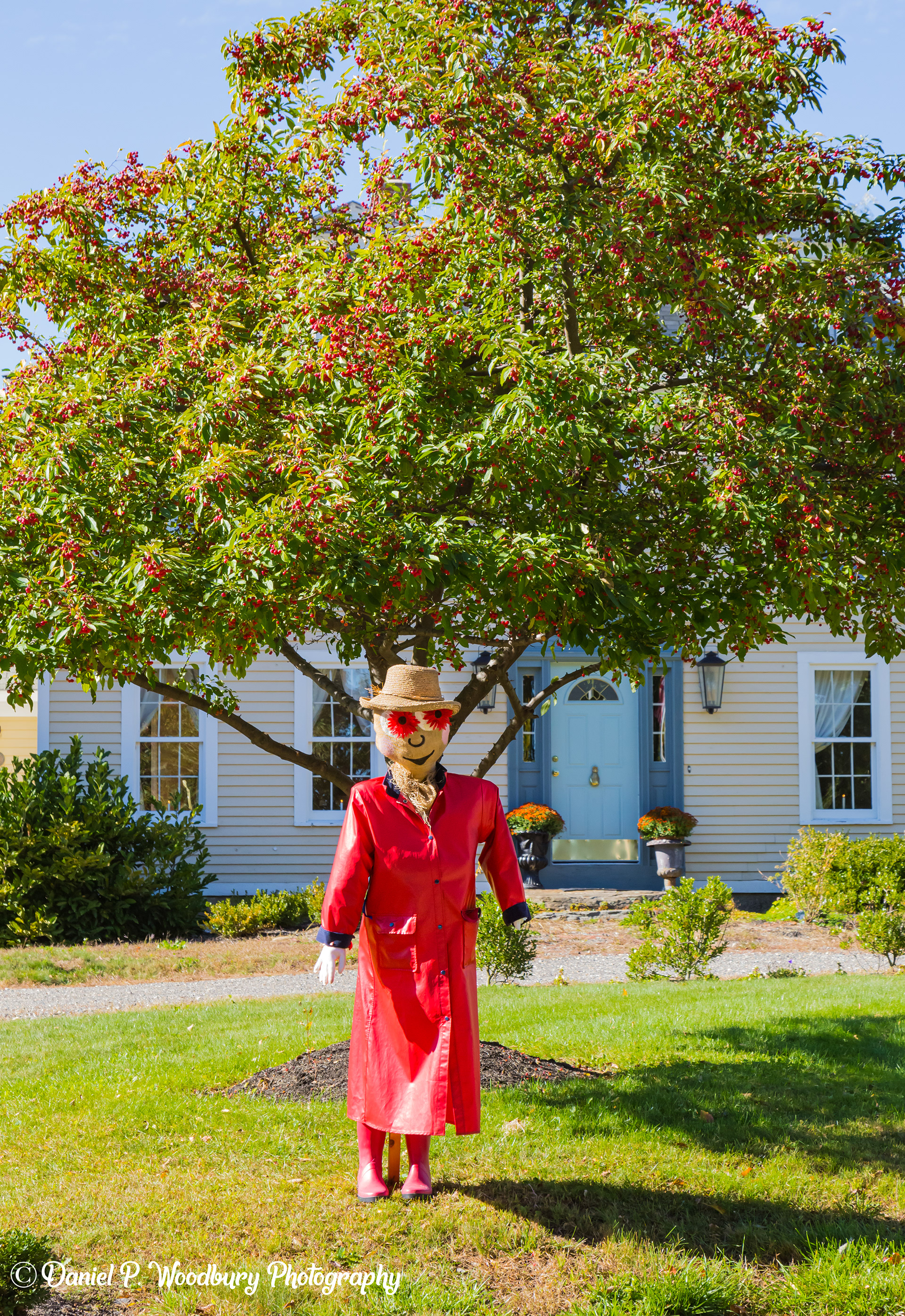 Raincoat Girl Scarecrow