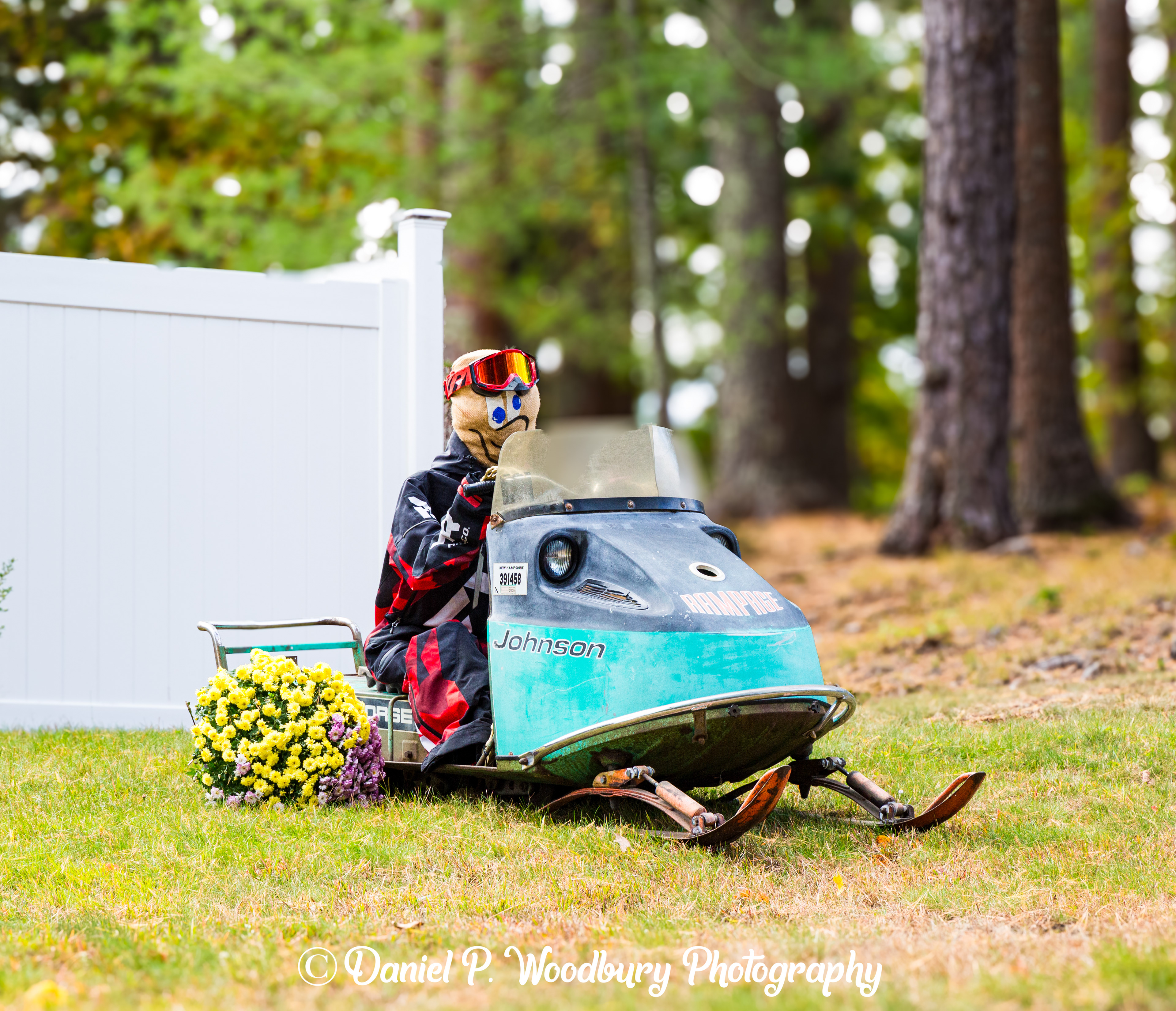Brapster, The Snowmobile Dude Scarecrow