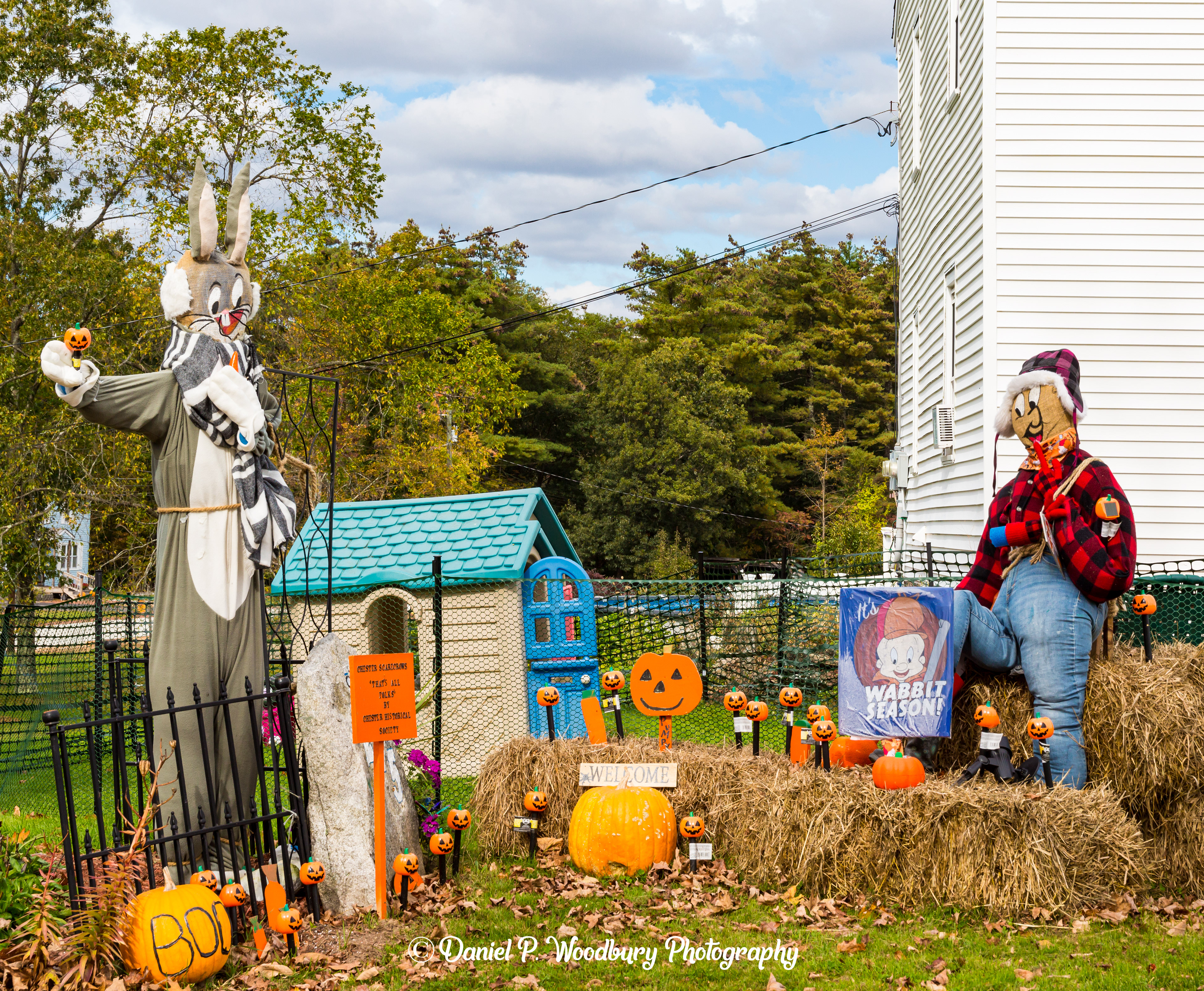 Bugs Bunny & Elmer Fudd Scarecrows