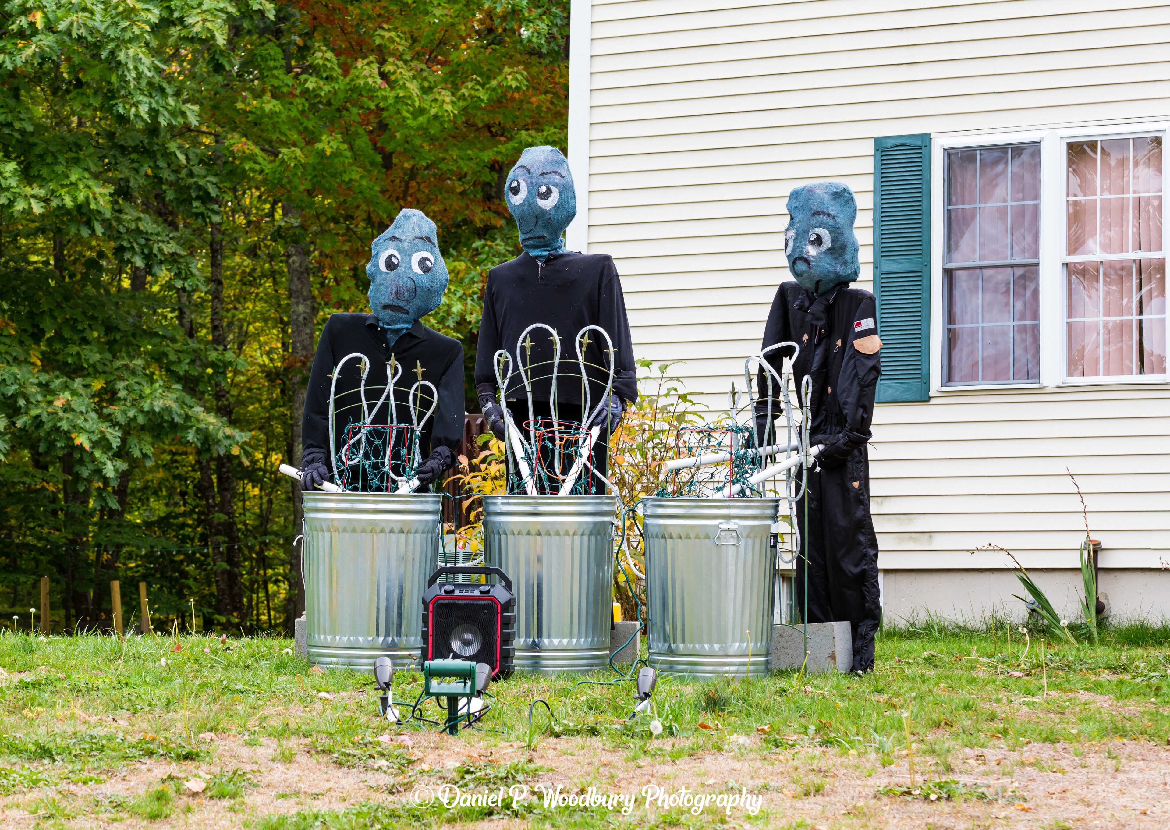 The Blue Man Group Scarecrows