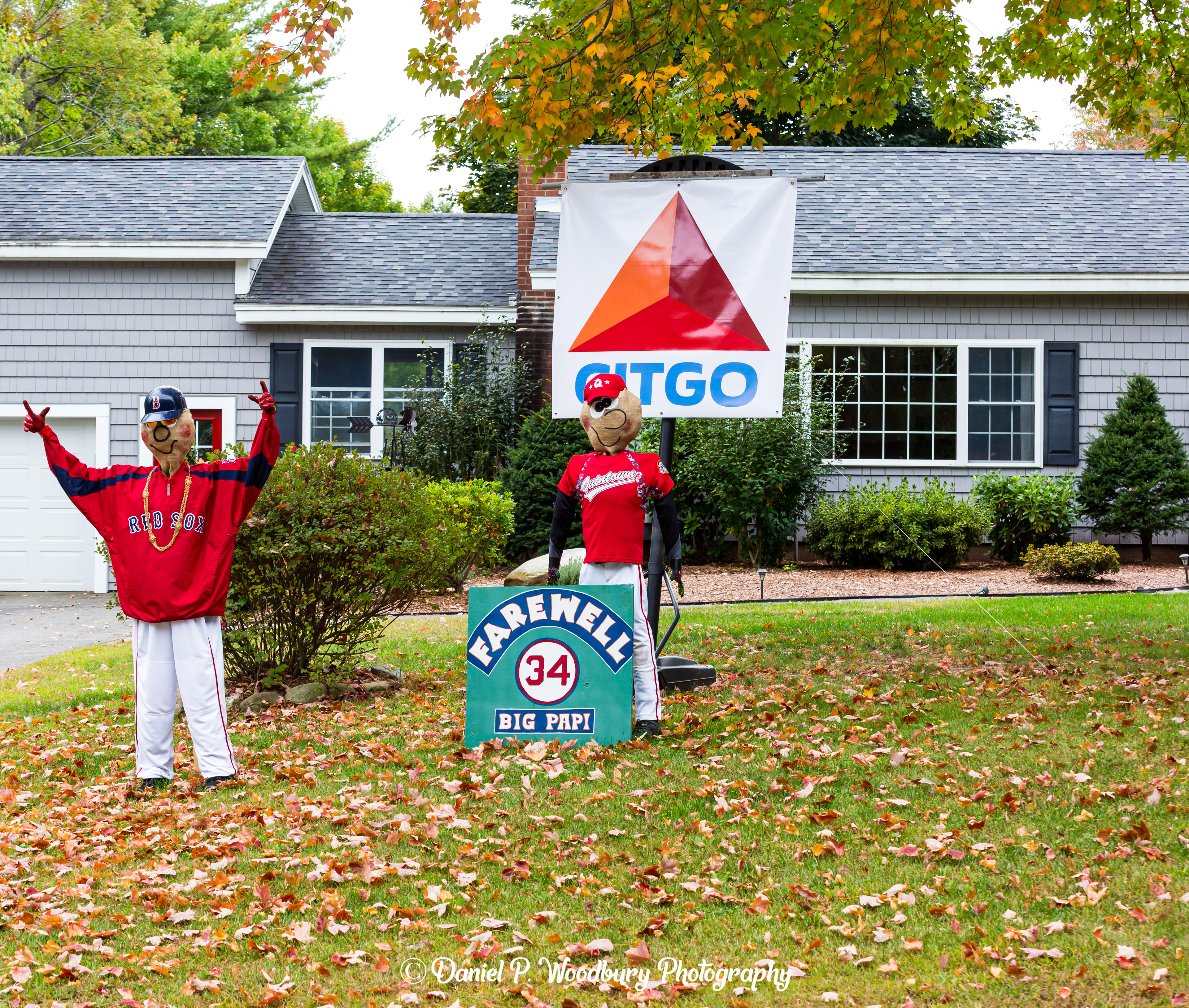 Red Sox Fans Scarecrows