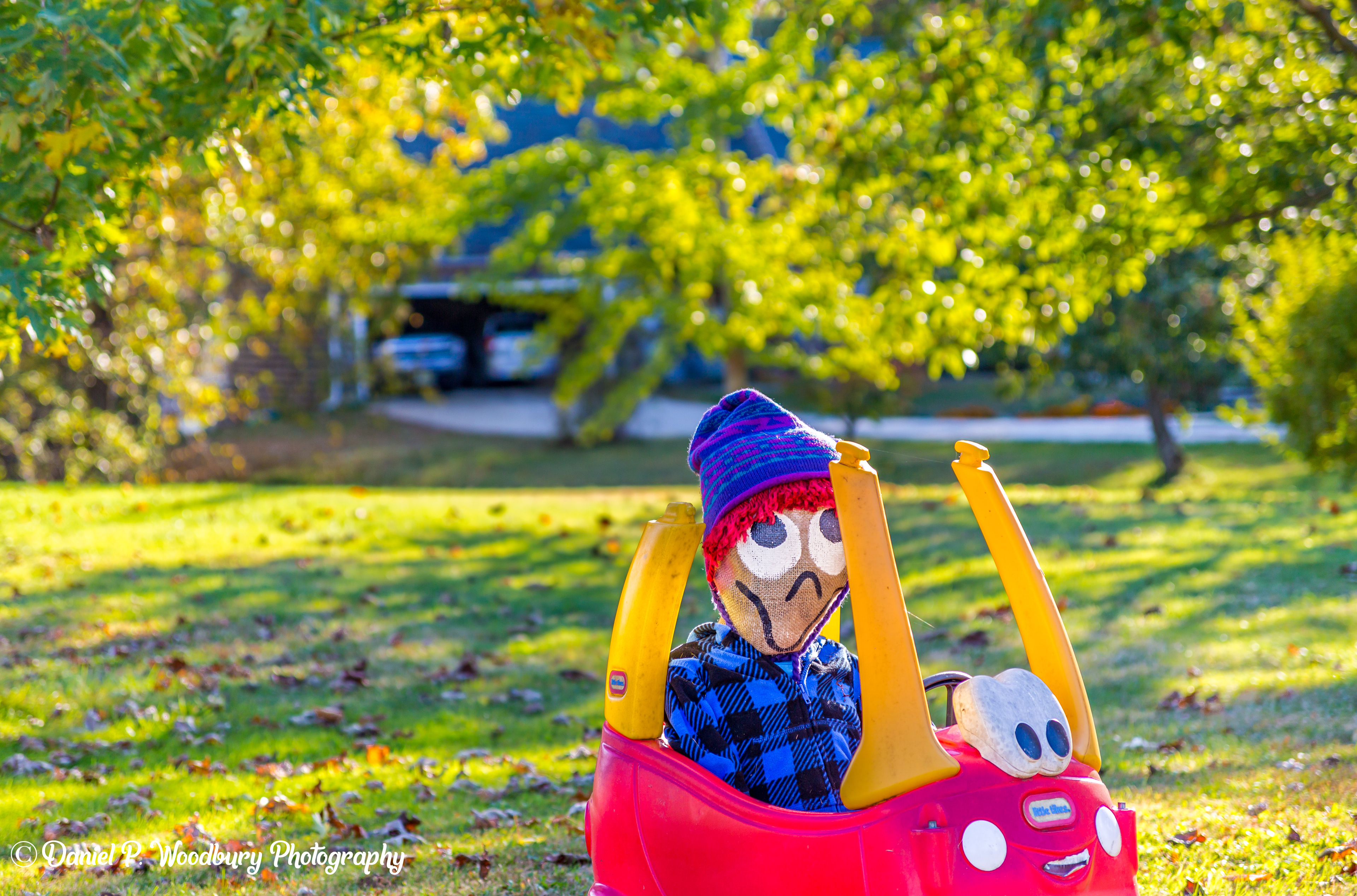 Kiddy Car Drivin' Scarecrow