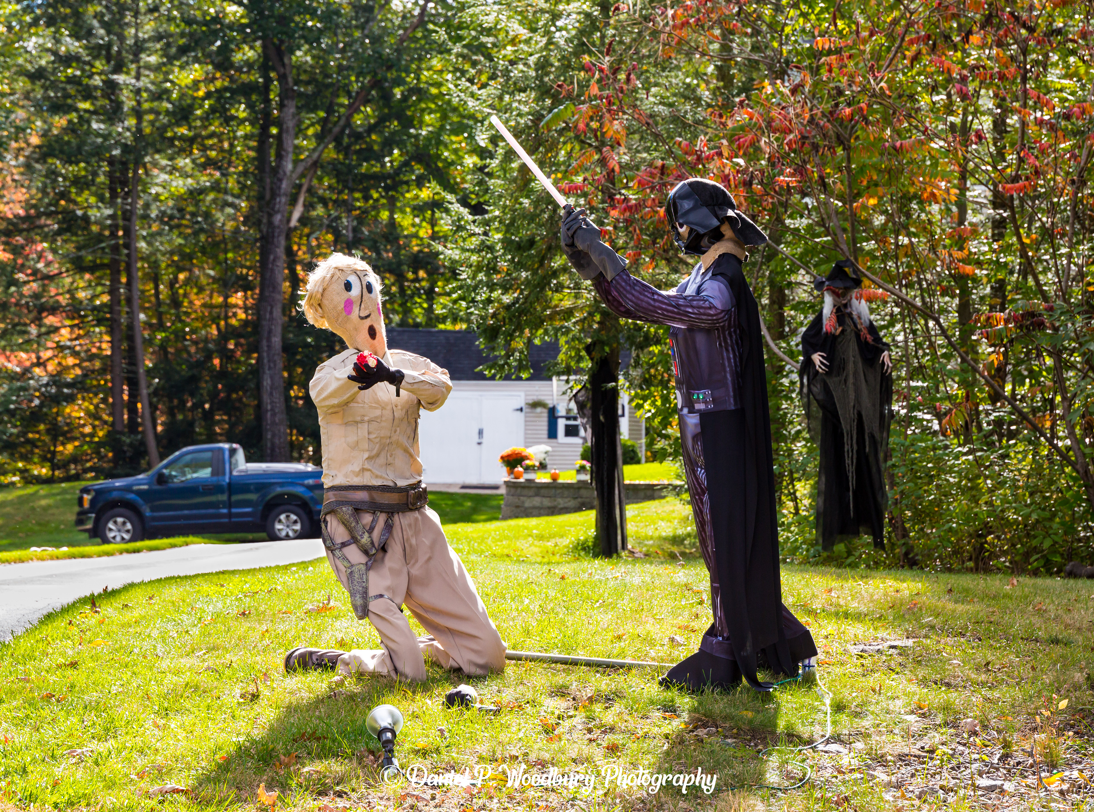 Darth Vader & Luke Skywalker Scarecrows
