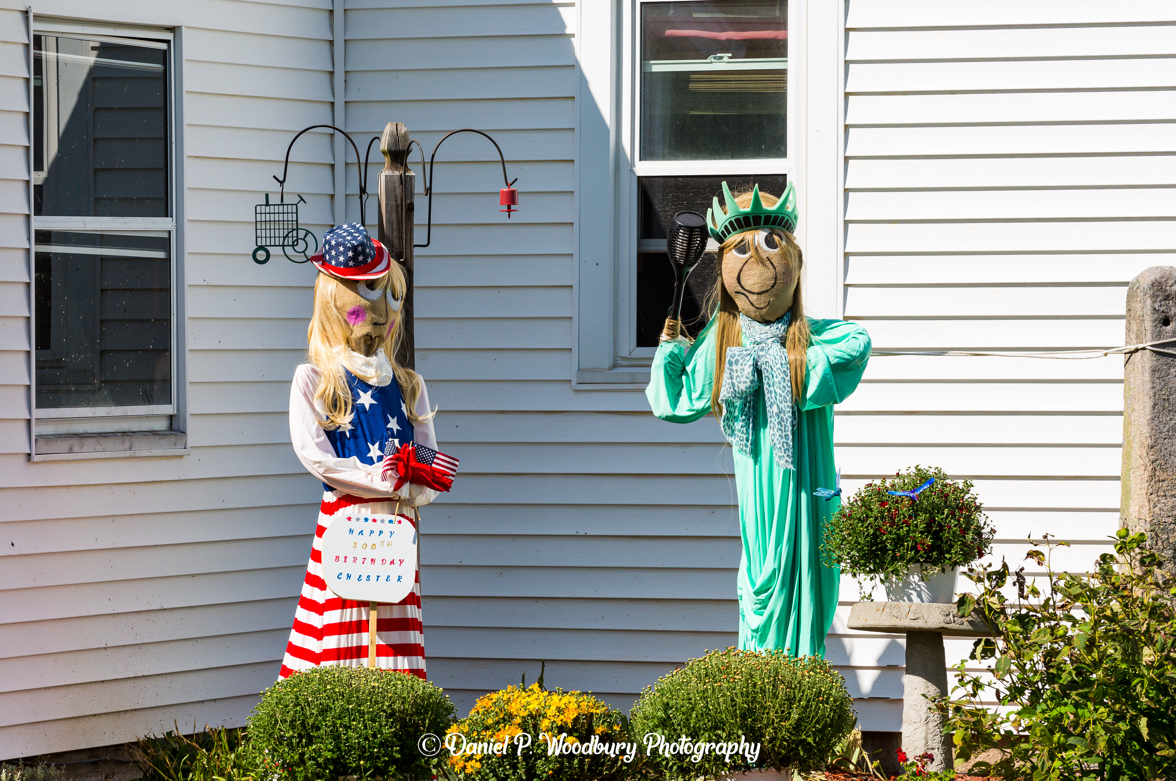 Lady Liberty & Friend Scarecrows