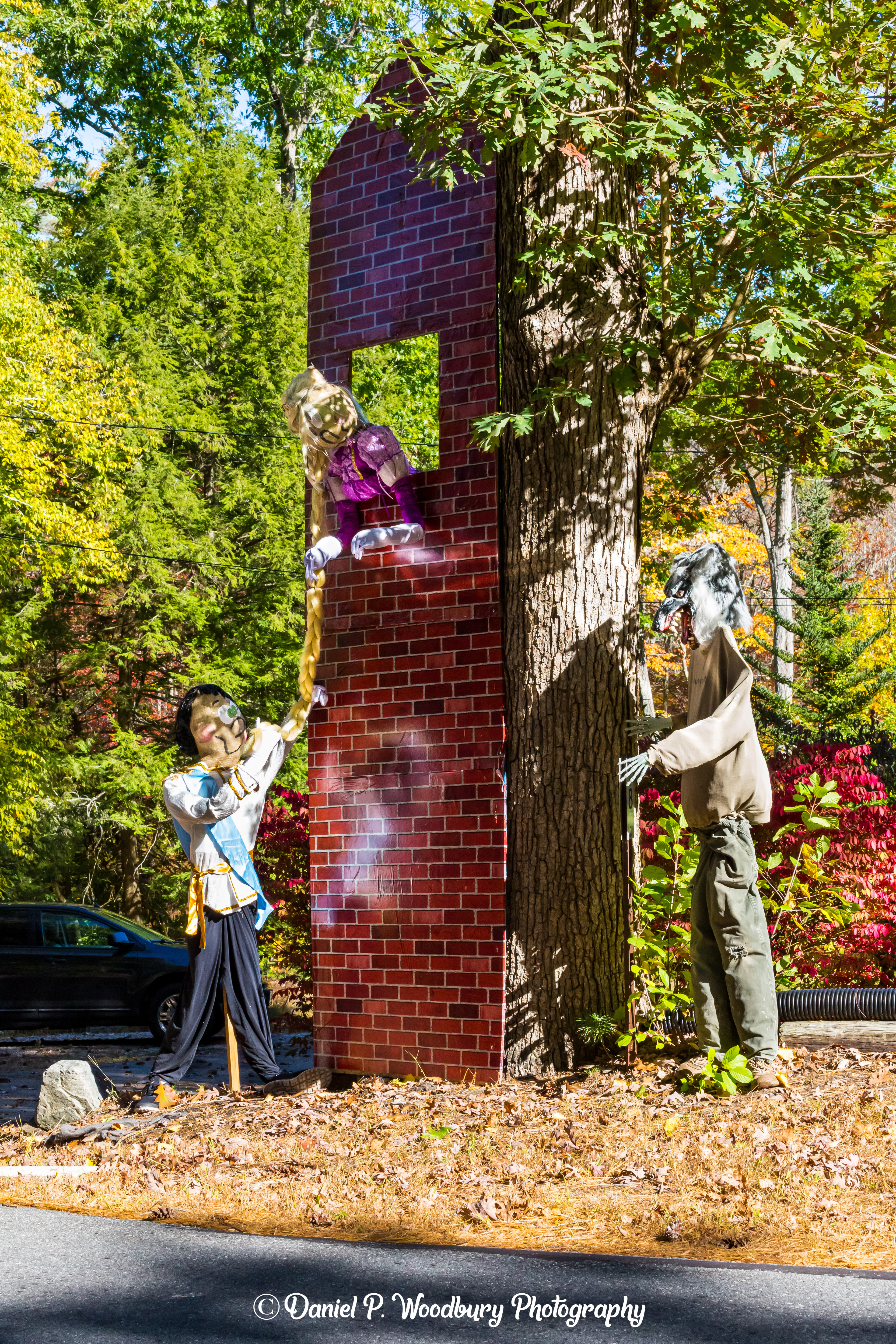 Rapunzel, The Prince & The Big Bad Wolf Scarecrows