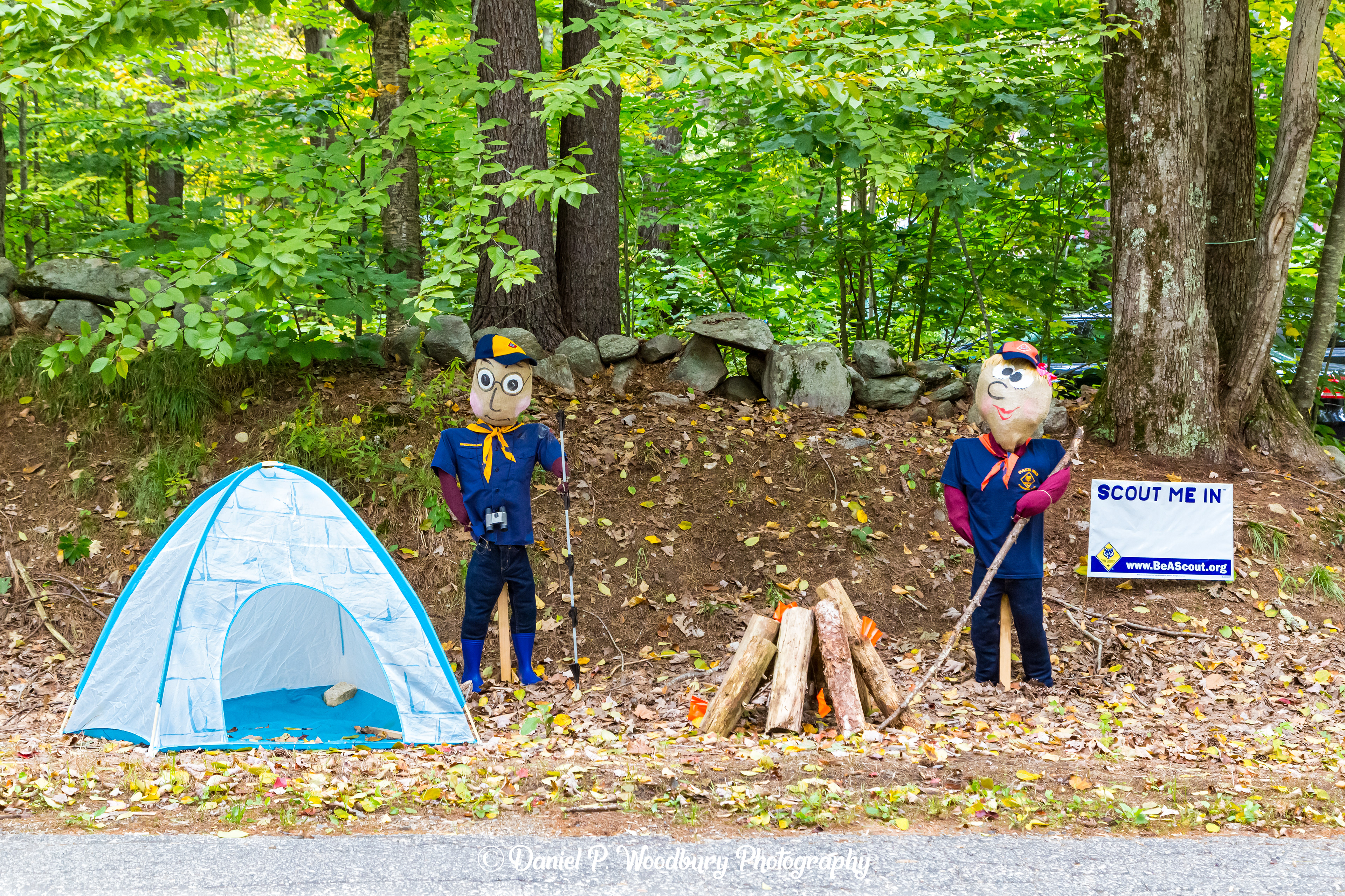 Boy Scout Scarecrows