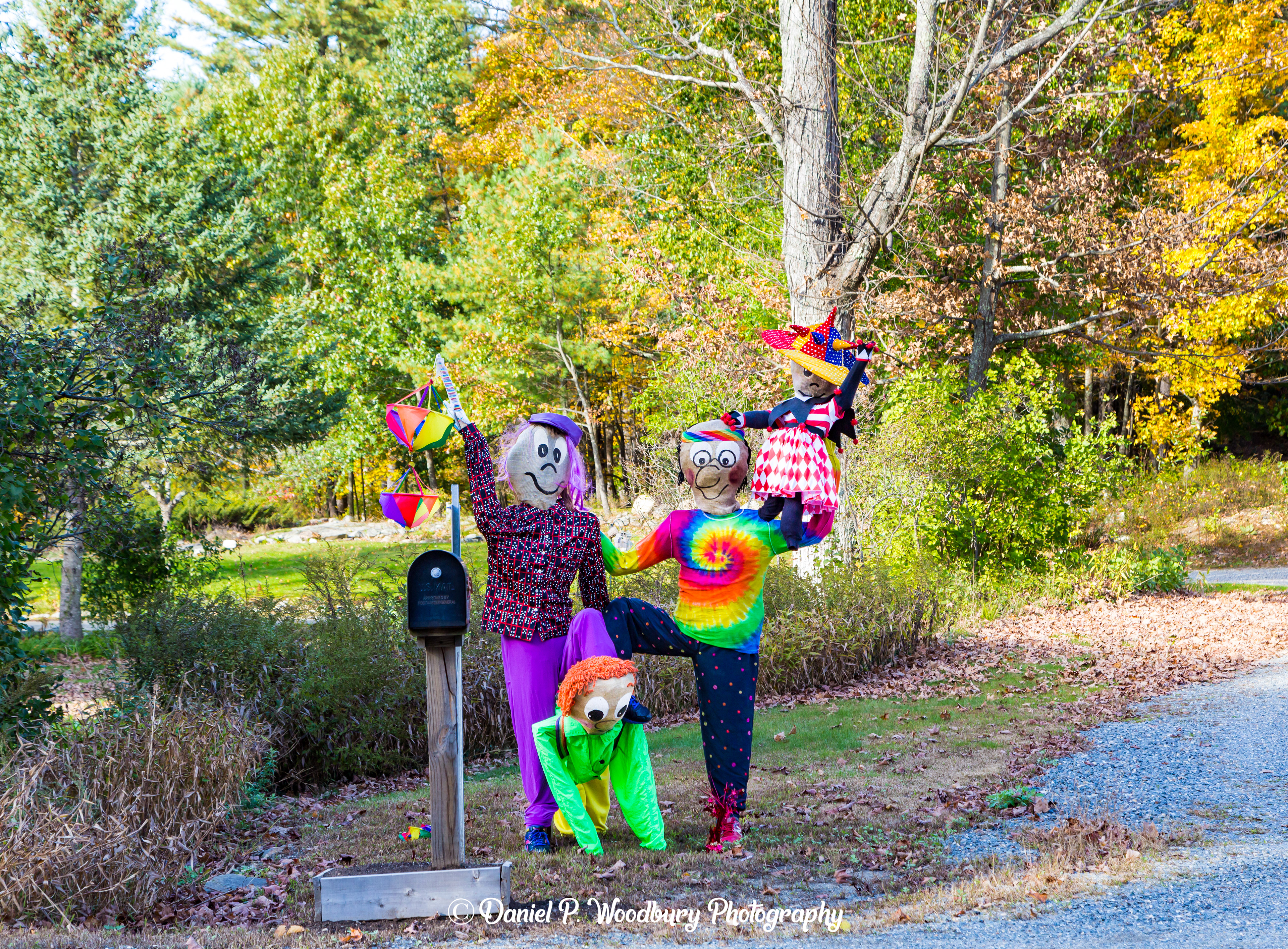 Tie-Dyed Scarecrows