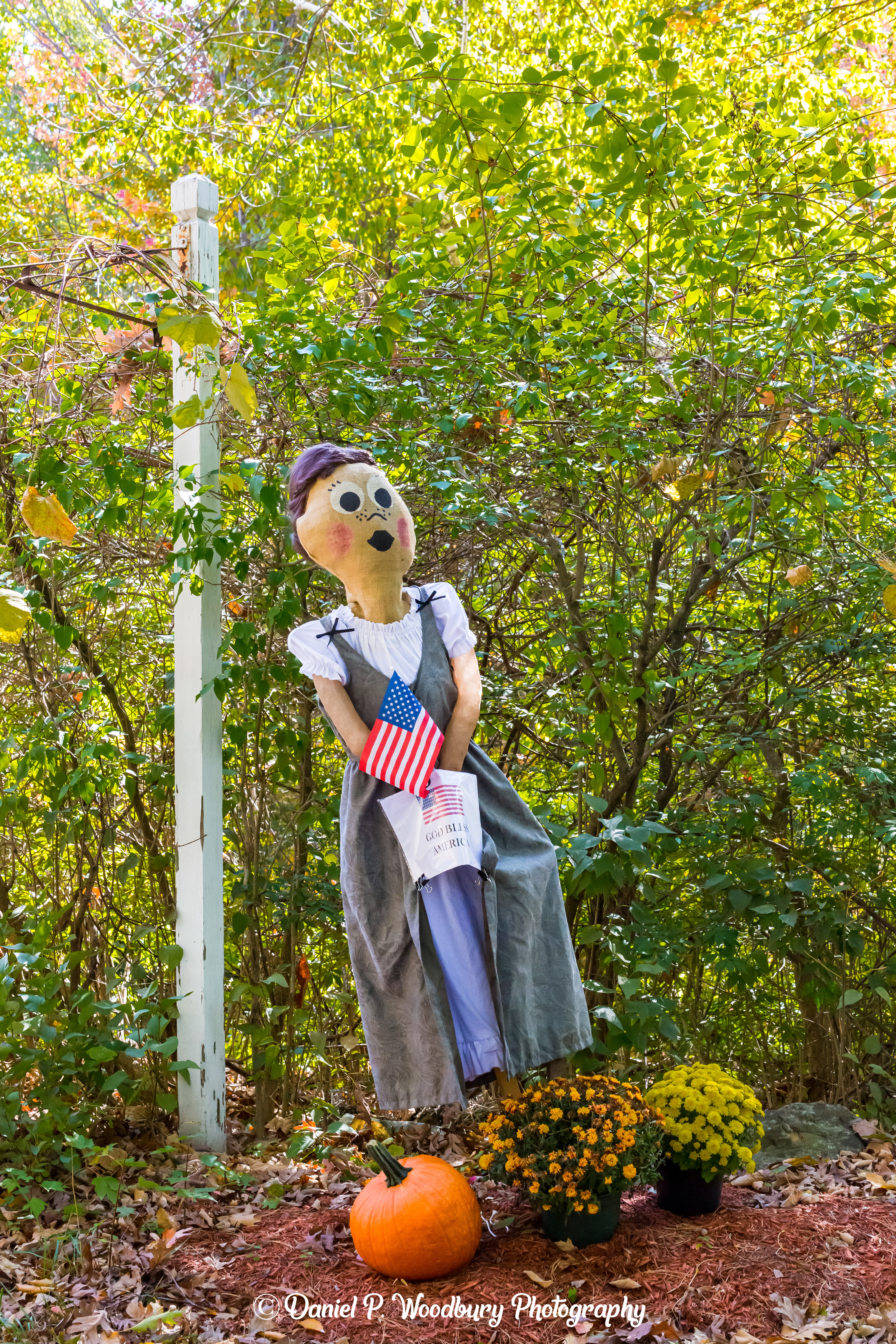 Patriotic Girl Scarecrow