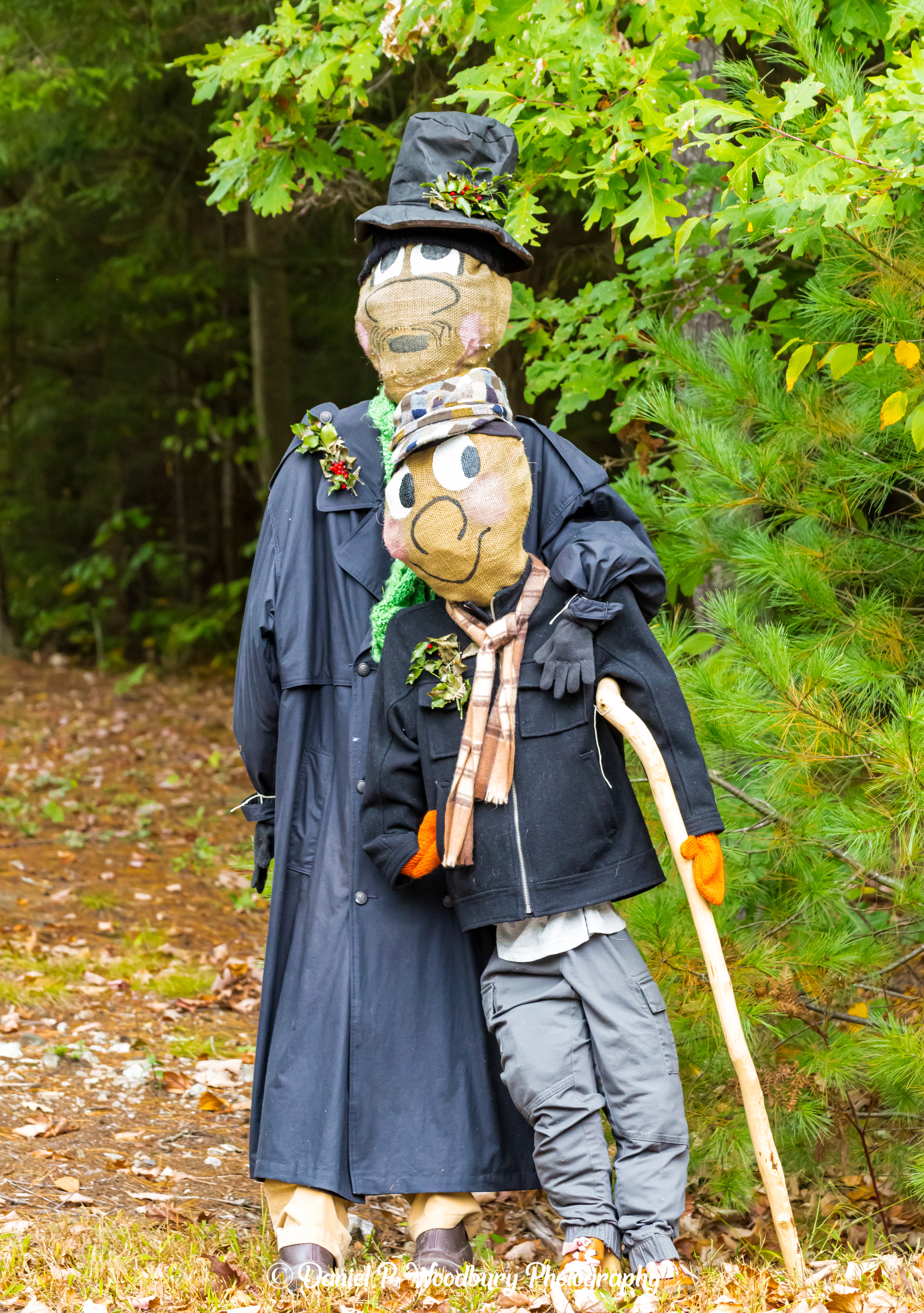 Bob Cratchit & Tiny Tim Scarecrows