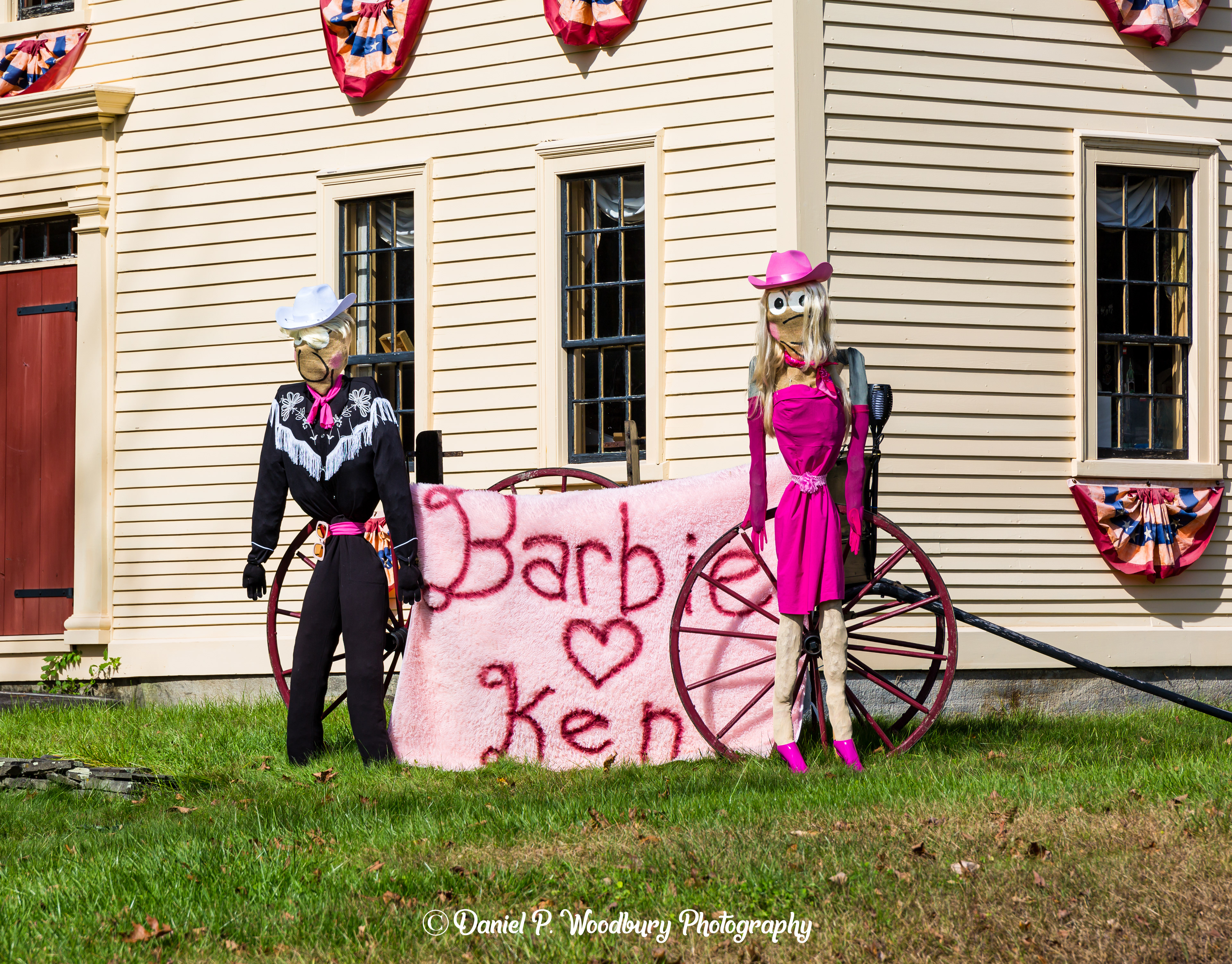 Cowboy Barbie & Ken Scarecrows