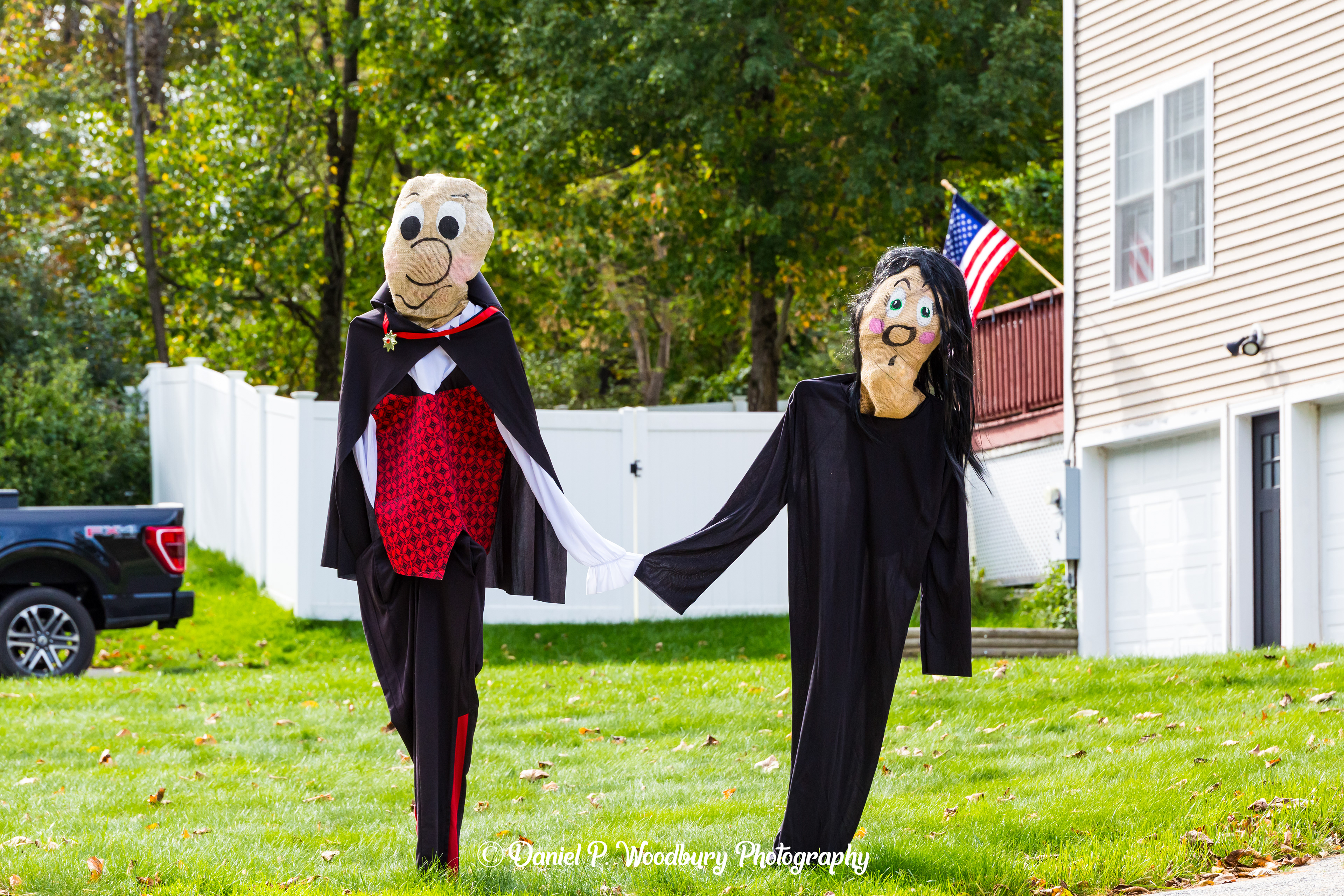 Mr. & Mrs. Dracula Scarecrows