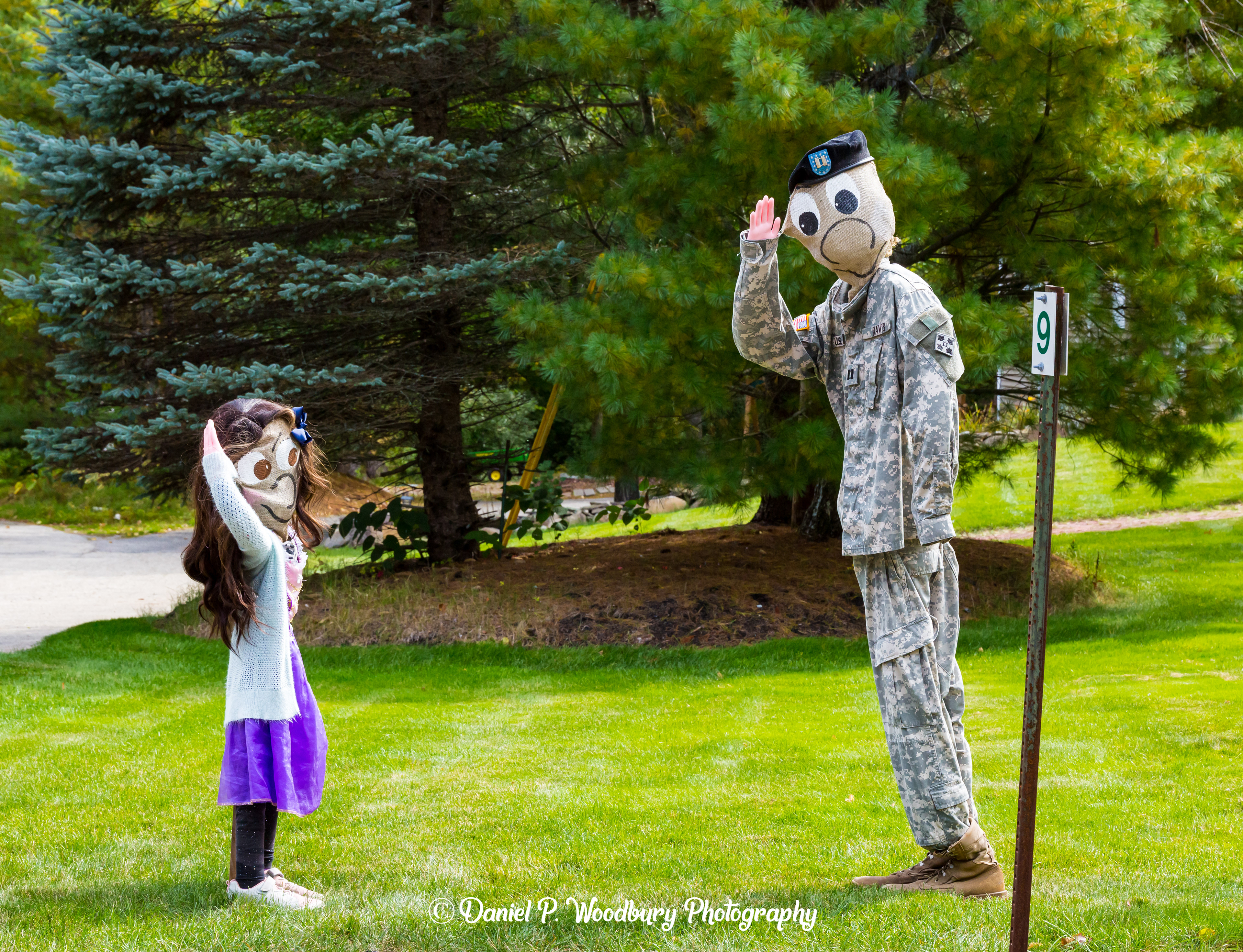 Soldier & Daughter Scarecrows