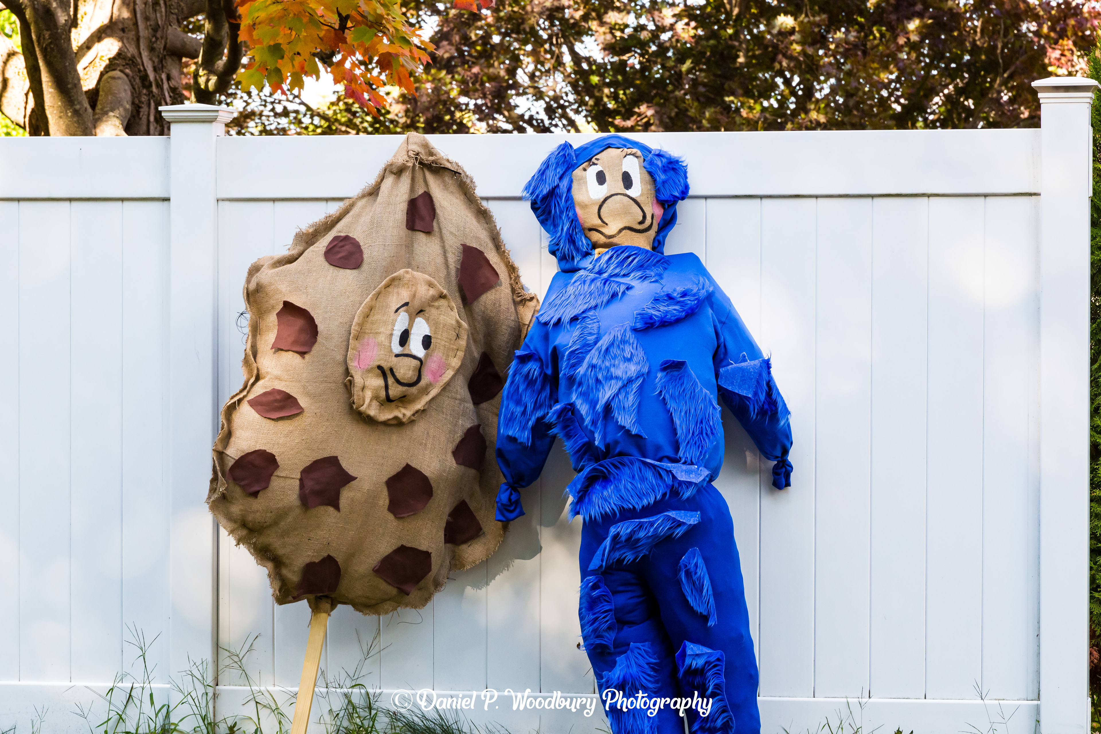 Cookie Monster Scarecrows