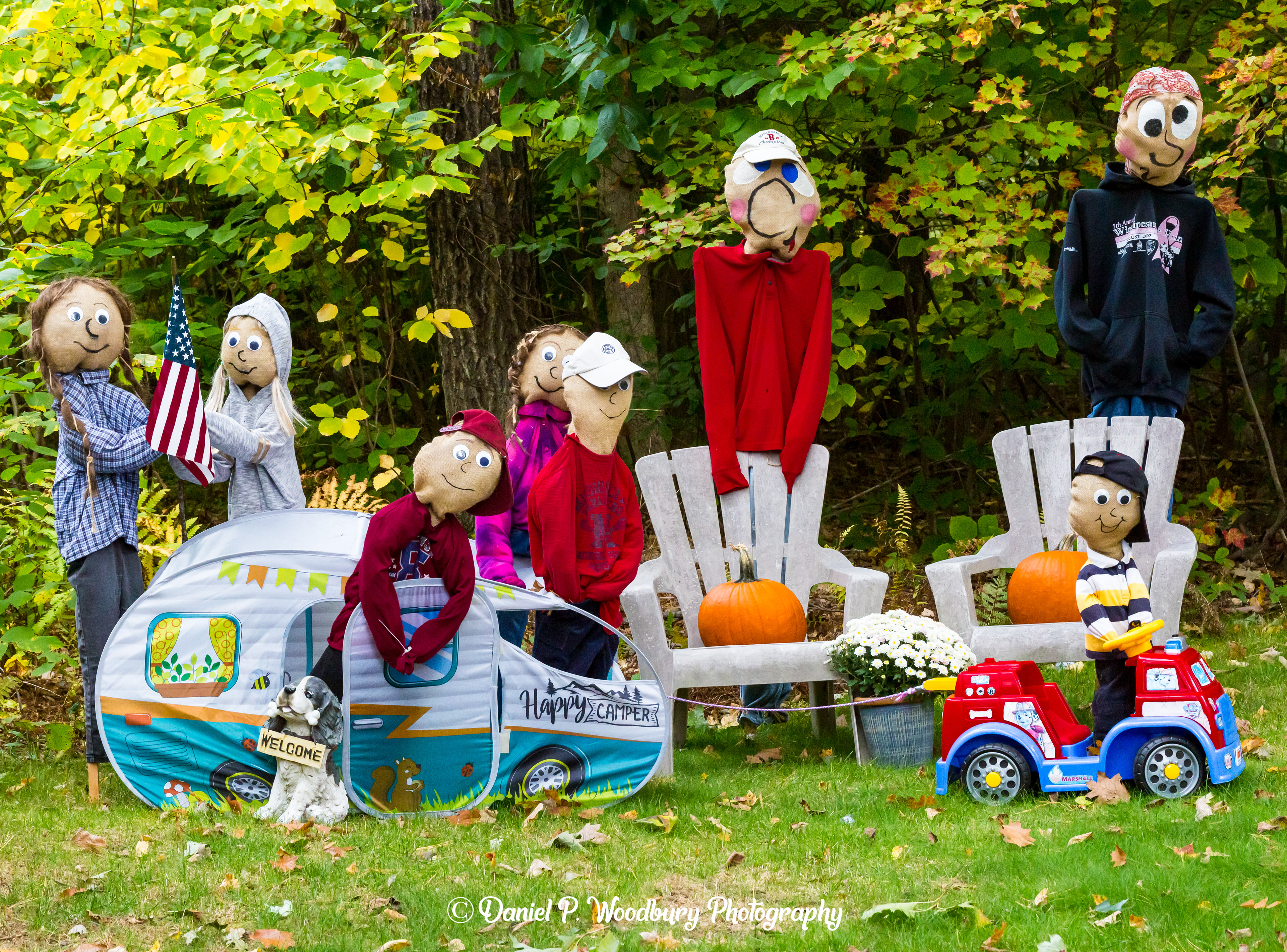 Campin' Family Scarecrows