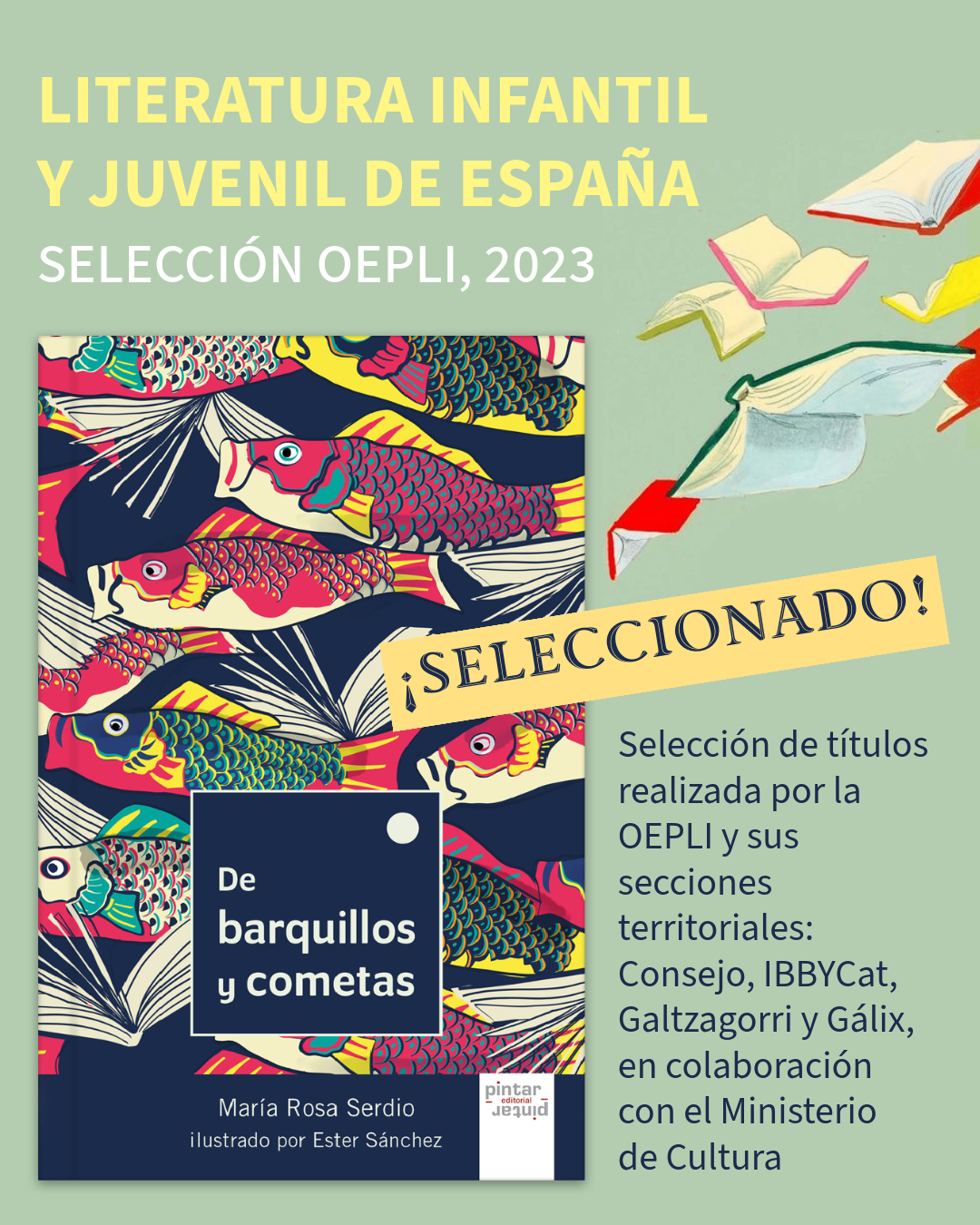 De barquillos y cometas en el"Catálogo LITERATURA INFANTIL Y JUVENIL ESPAÑOLA. Selección OEPLI 2023"