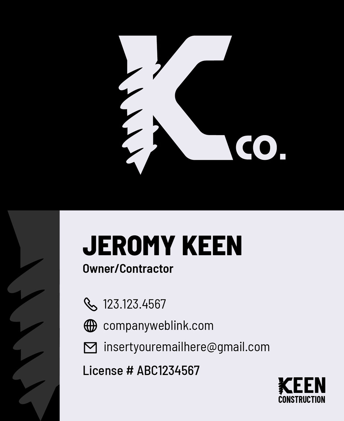 Business Card Flat Design