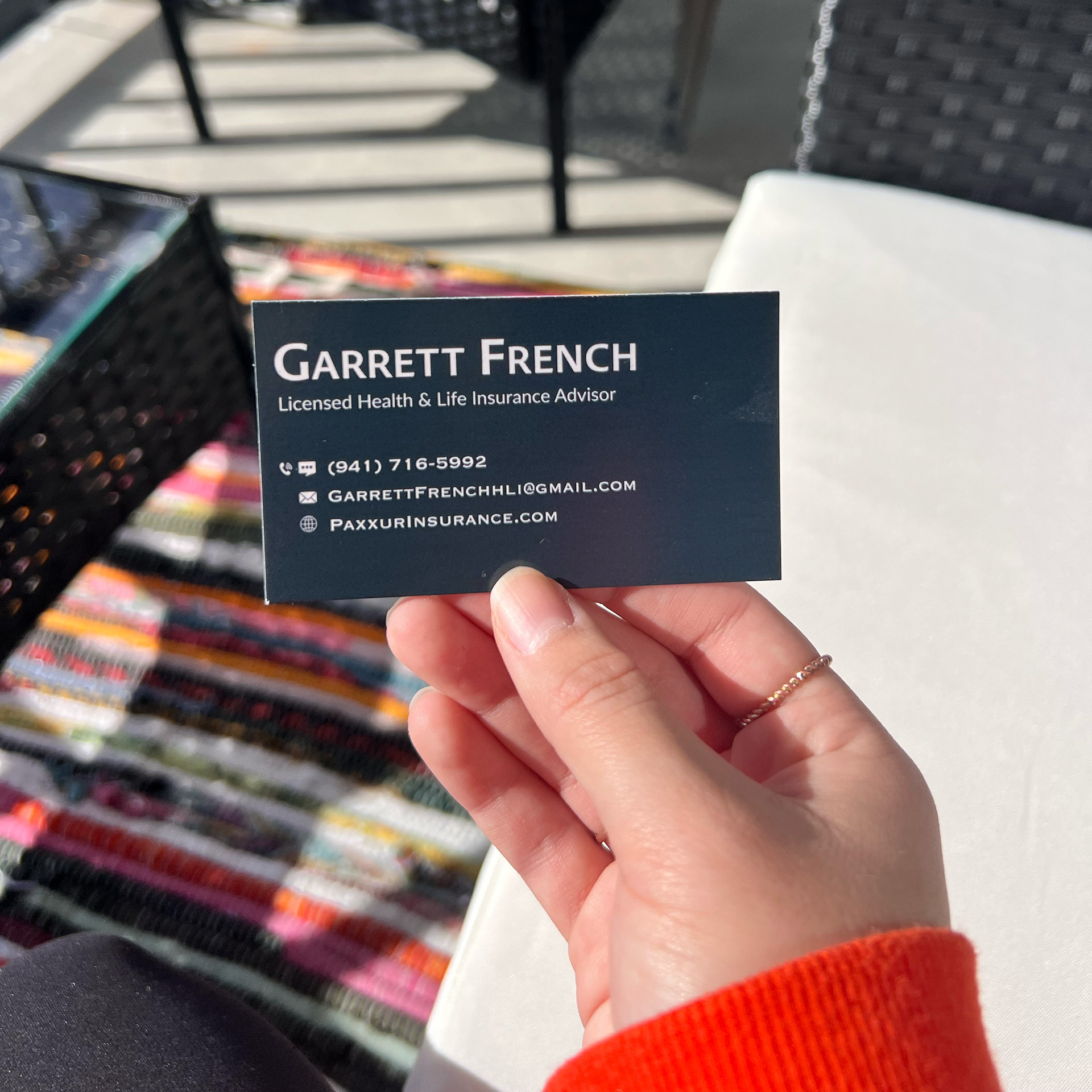 Back of business card