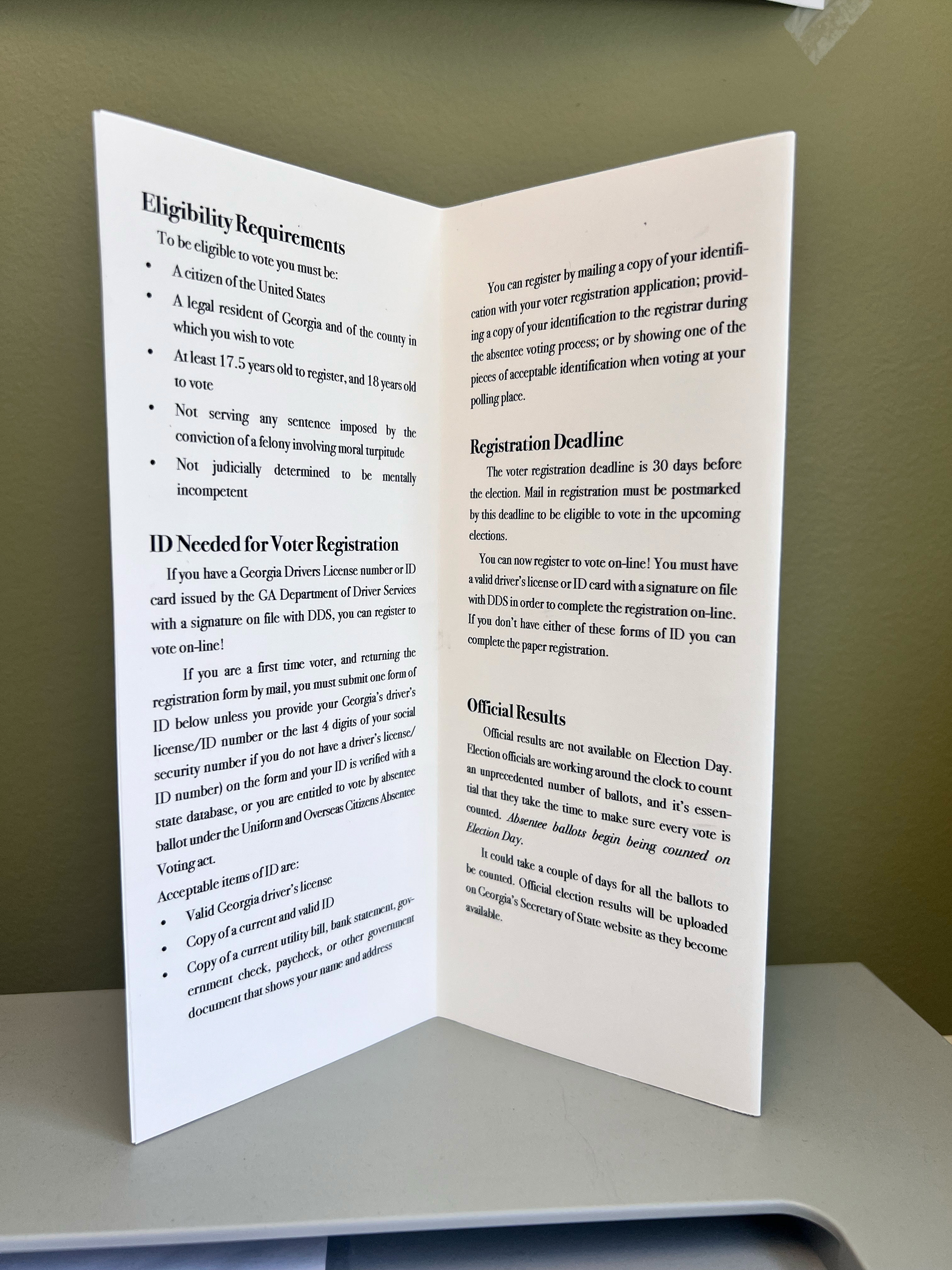 Opened Brochure