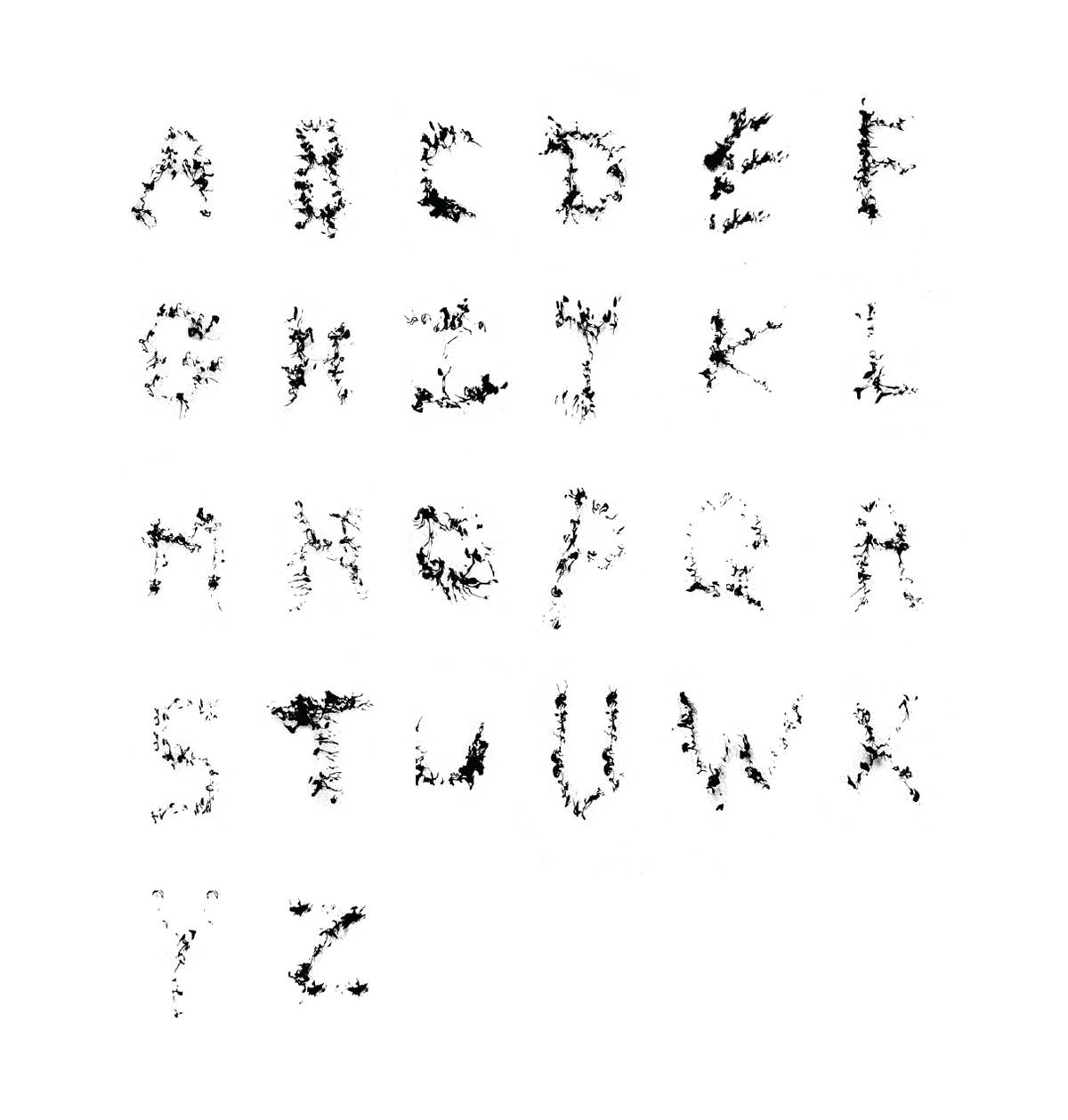 Set of Black Letterforms