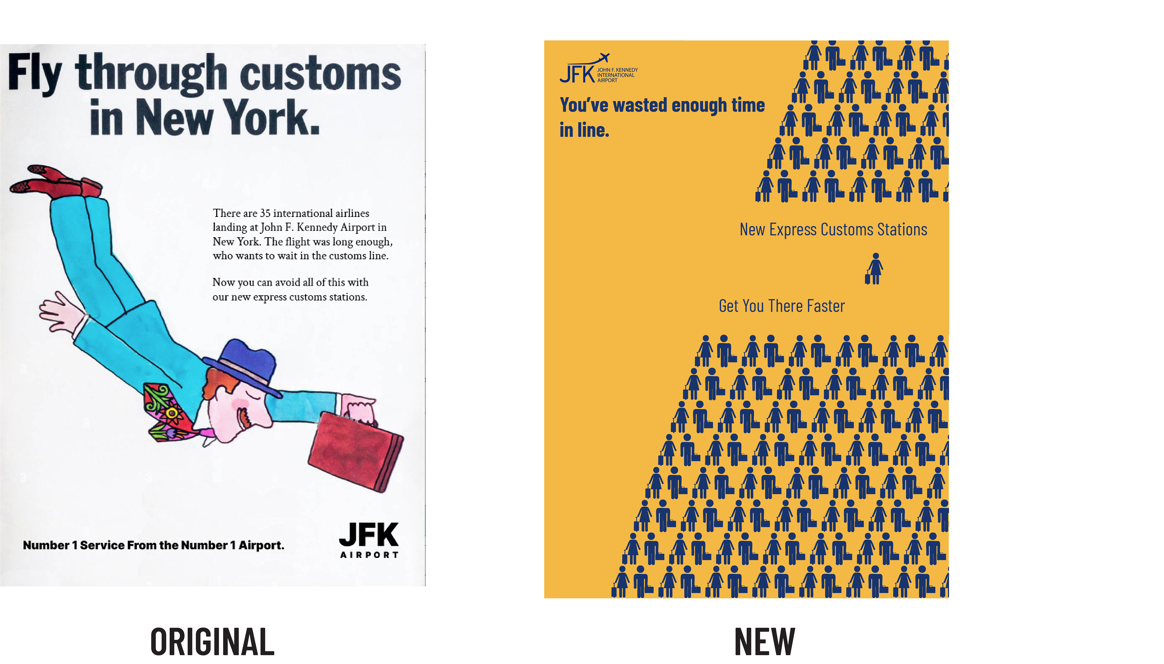 JFK Airport Poster Ad Design Do-Over