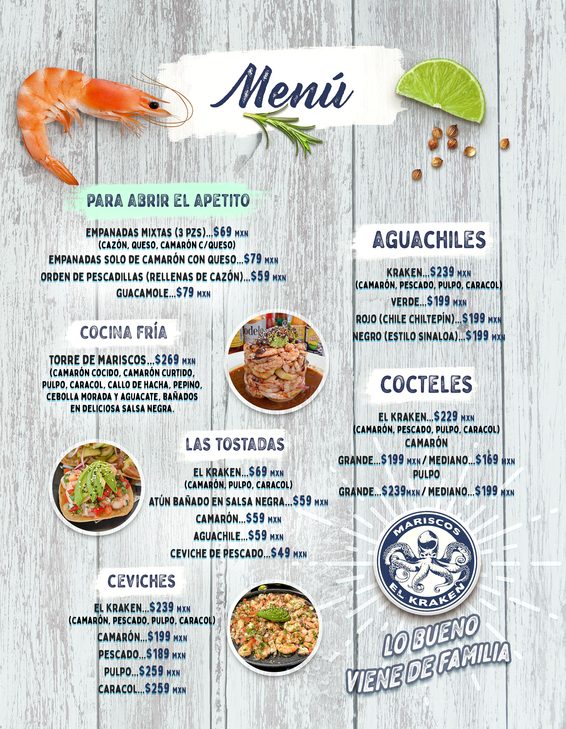 Interiores de Menu para Restaurant