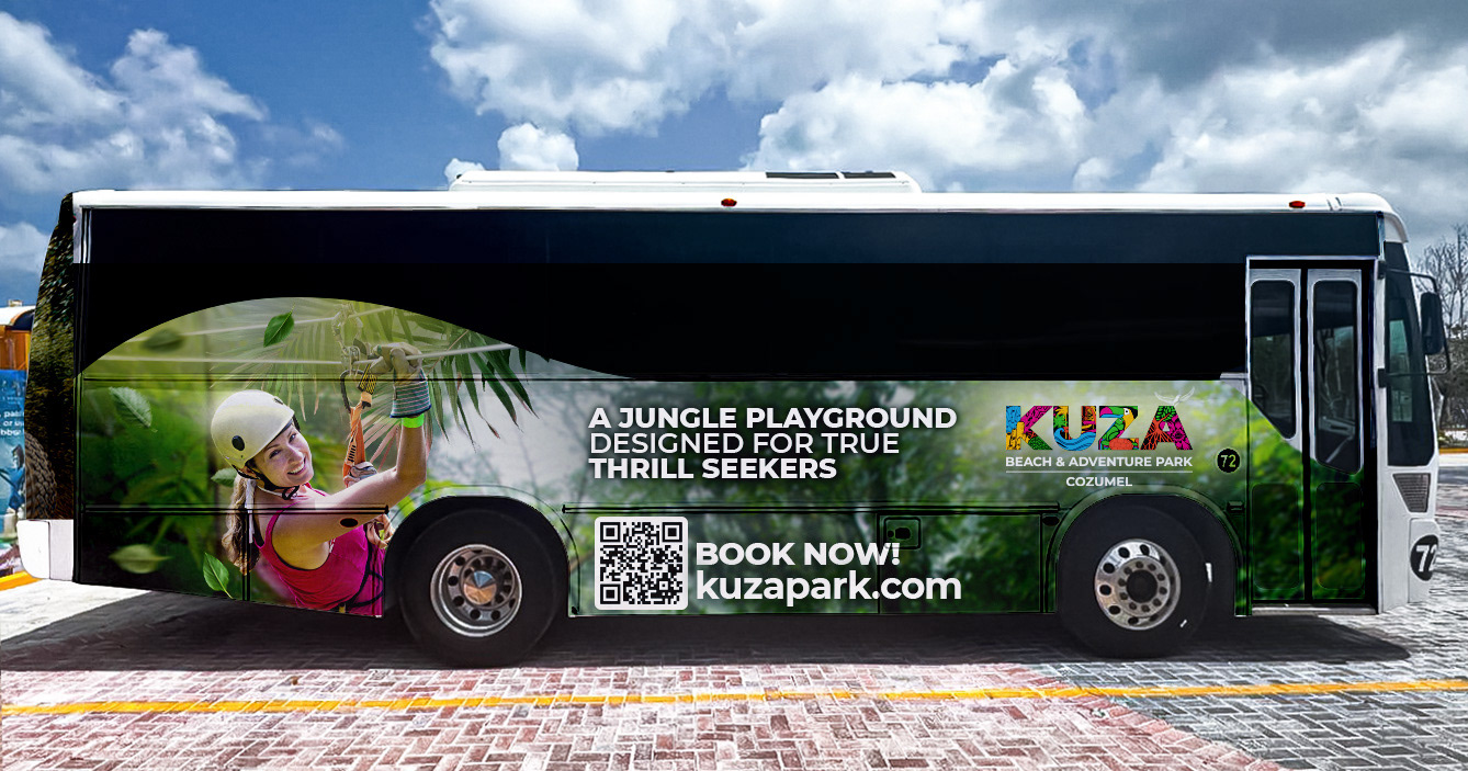 Brandeo de autobuses del paruqe Kuzá Beach and adventure Park