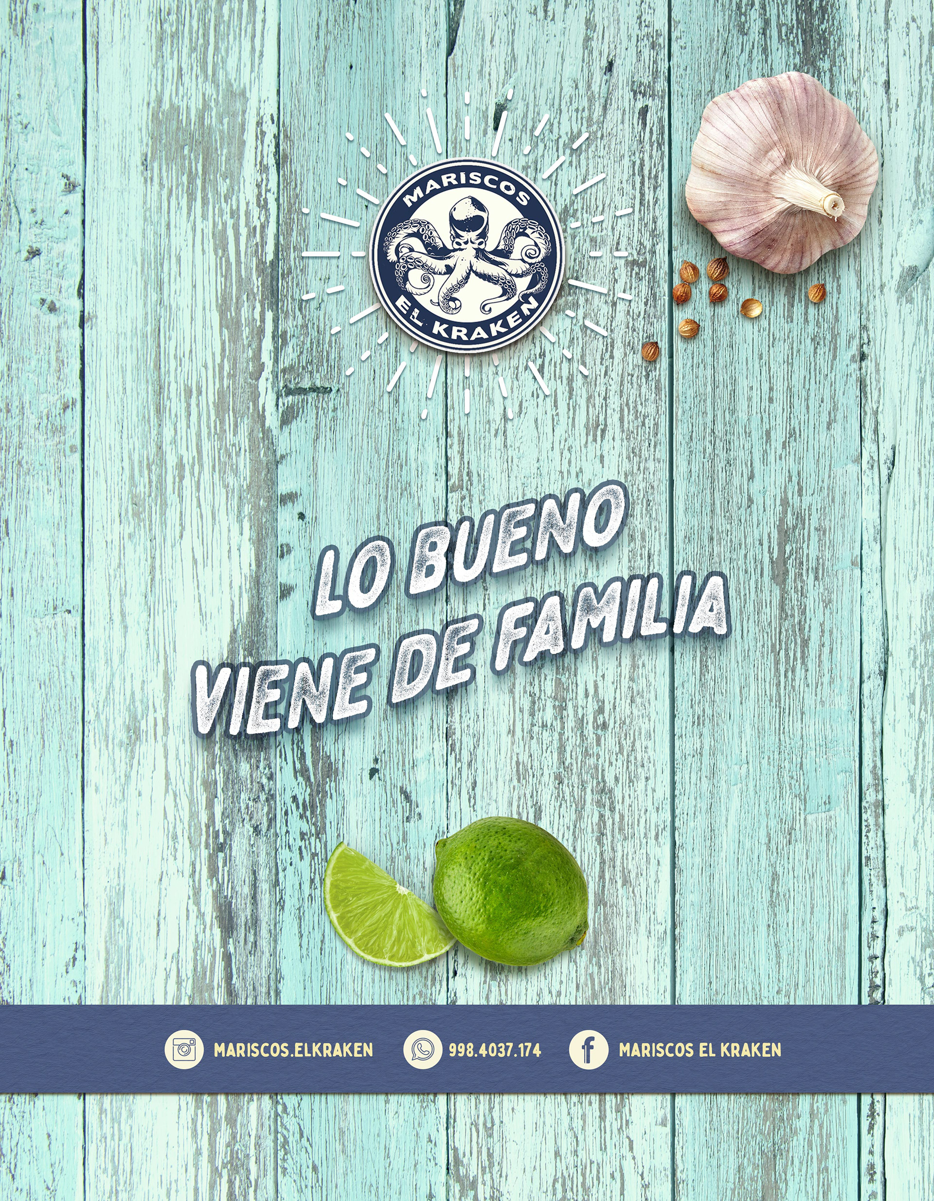Contra portada -Diseño de Menu para Restaurant