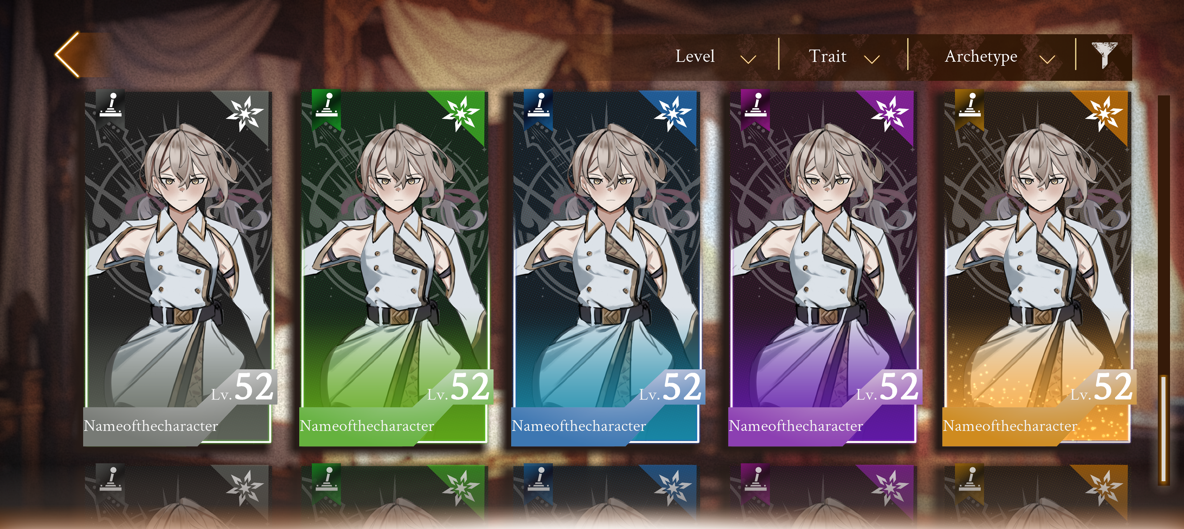 Character Selection Menu