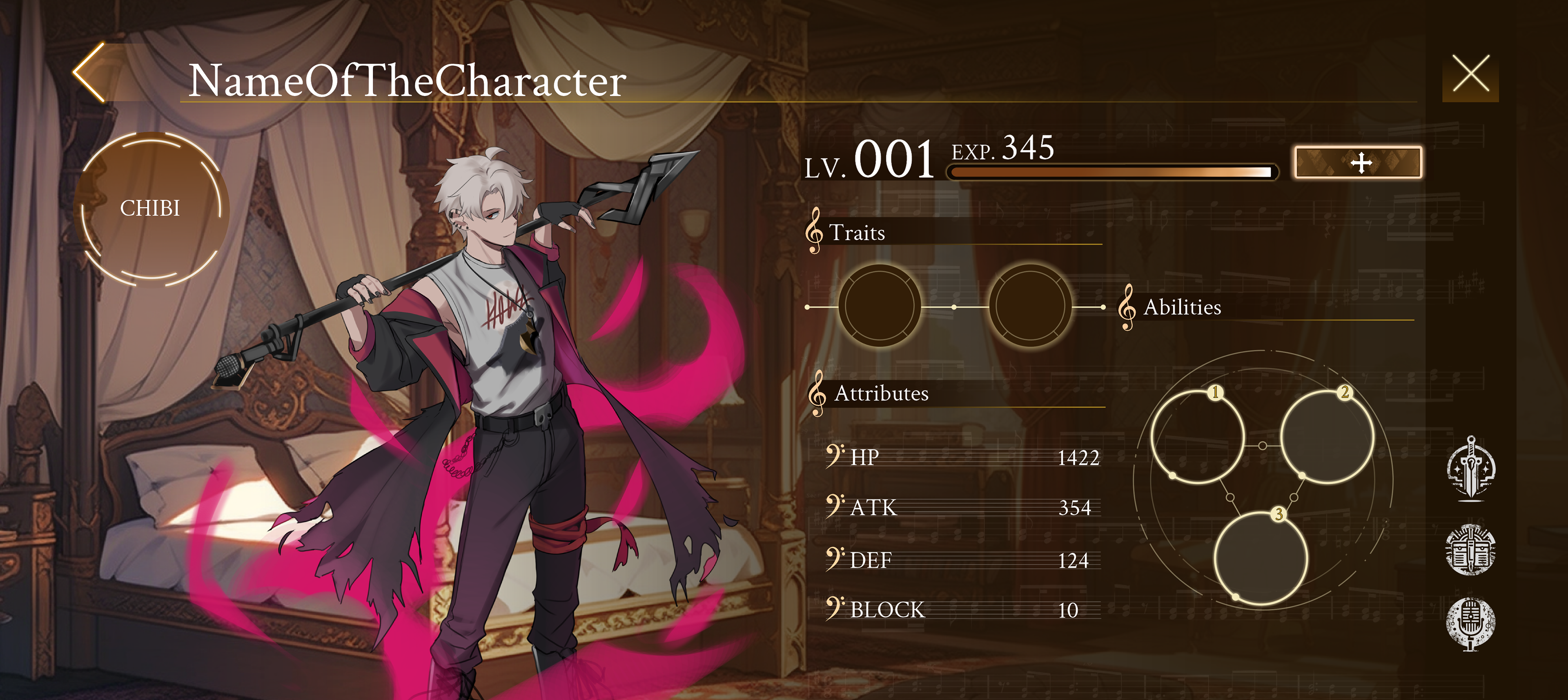 Character Description UI