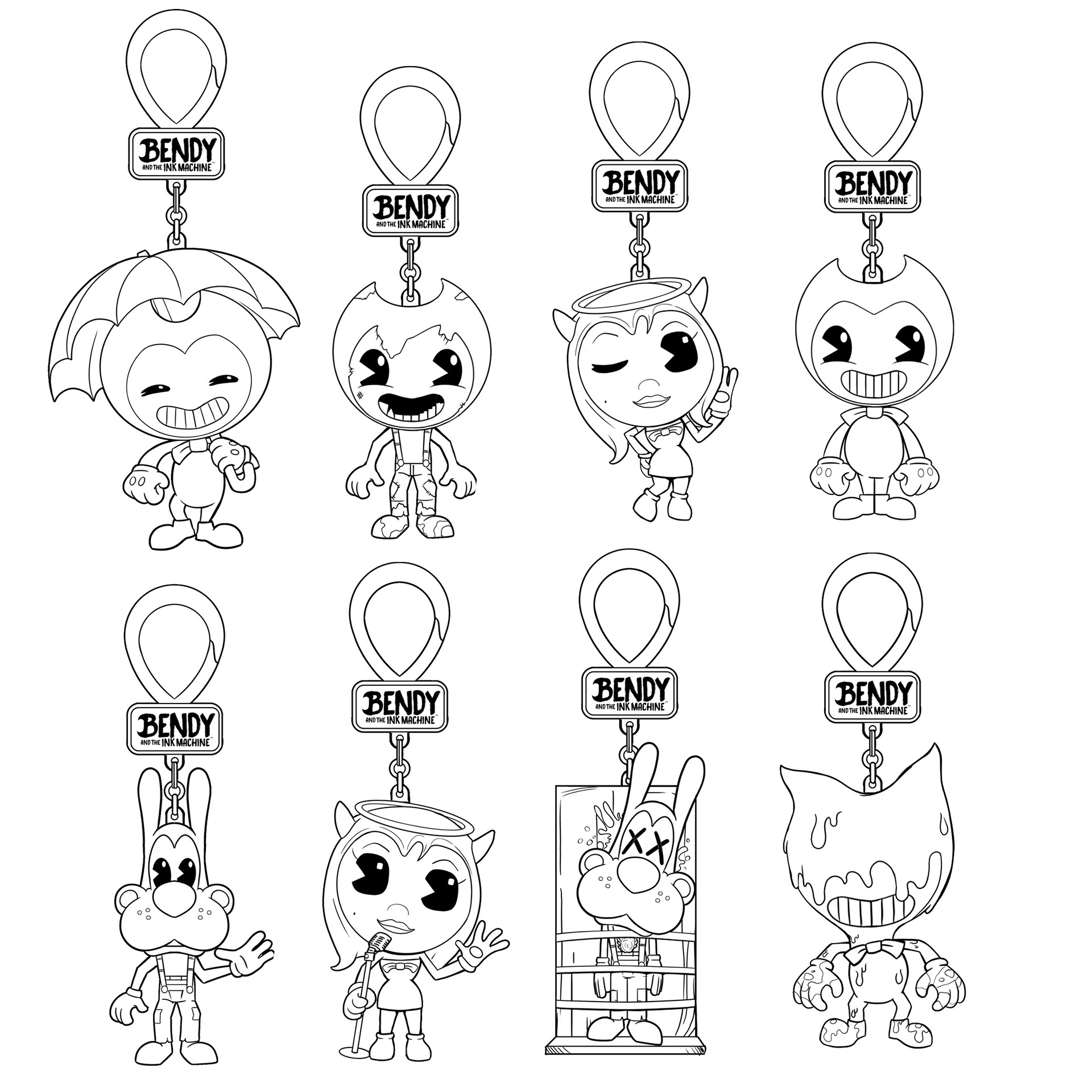 Bendy and the Ink Machine - Character Cast *Prints*