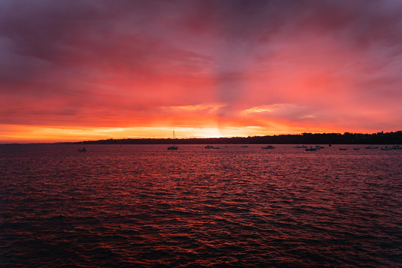 Lever de soleil sur le Tregor, Perros-Guirec, photographie