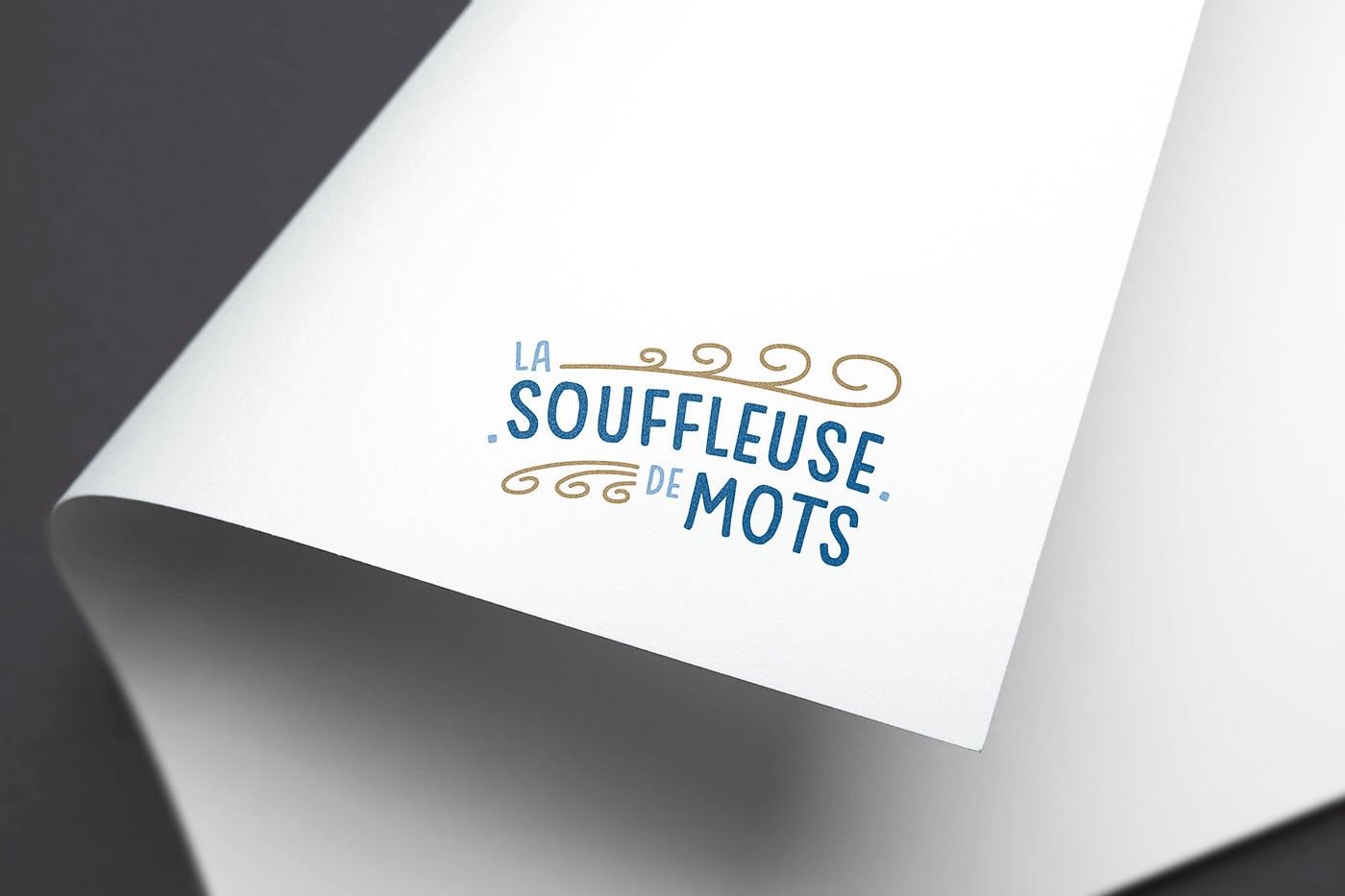 Mise en page Logotype La Souffleuse de Mots - La Lanterne - Perros-guirec