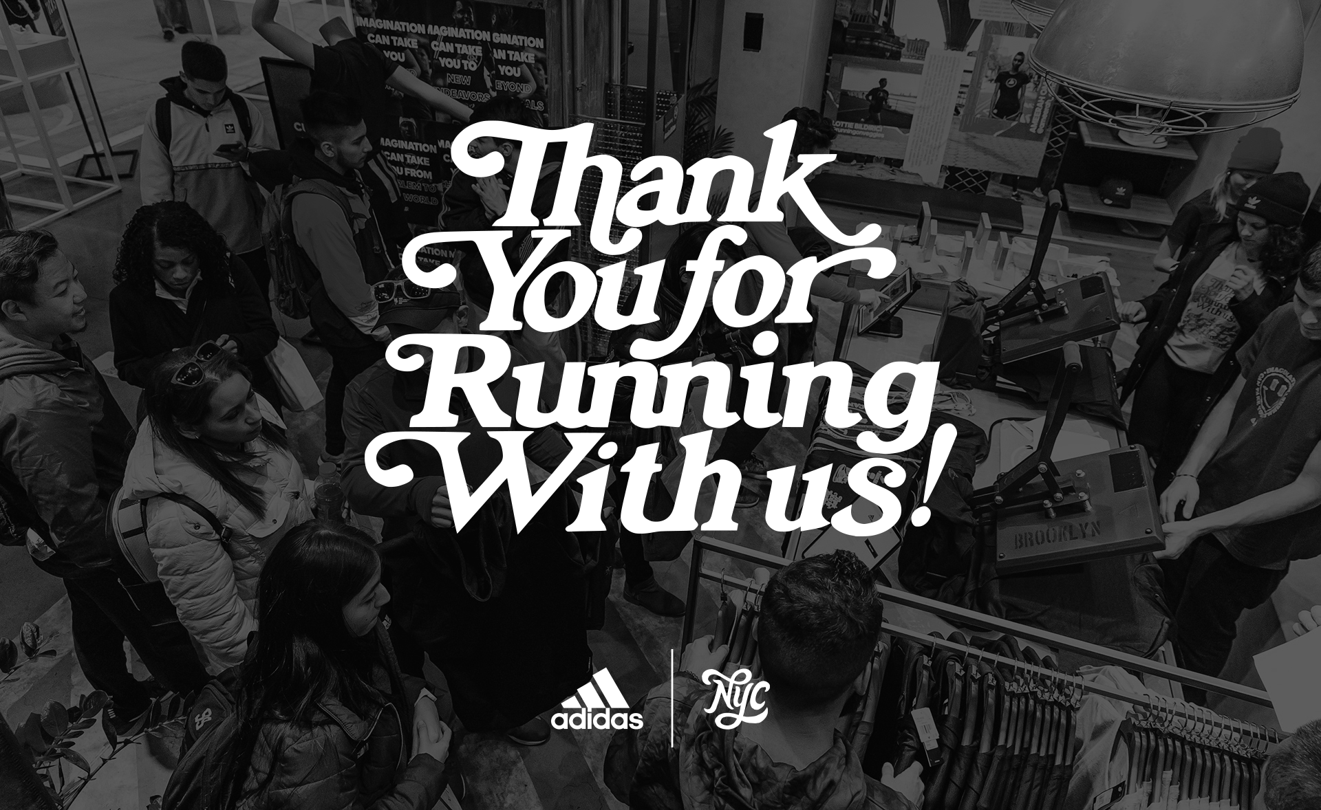 Sign off image that reads "Thank you for running with us!"