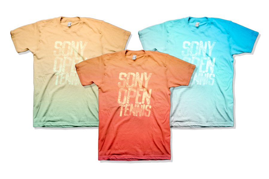SOT Vintage graphic shown on three separate t-shirt body colors.