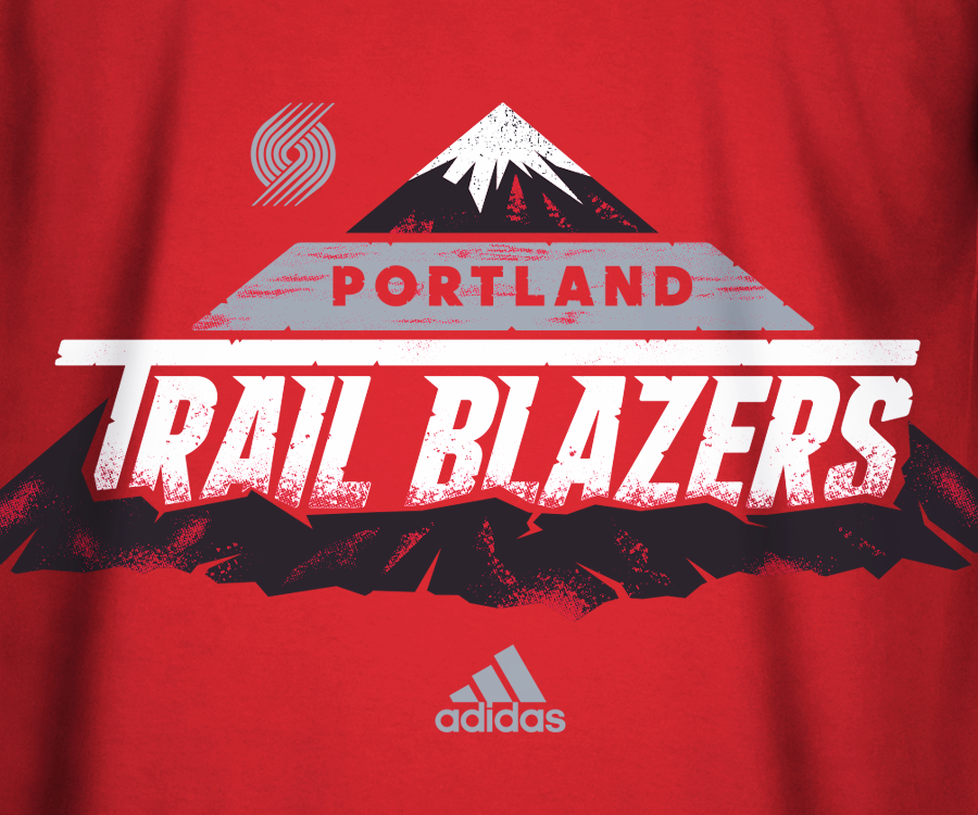 Close-up image of Blazers graphic.