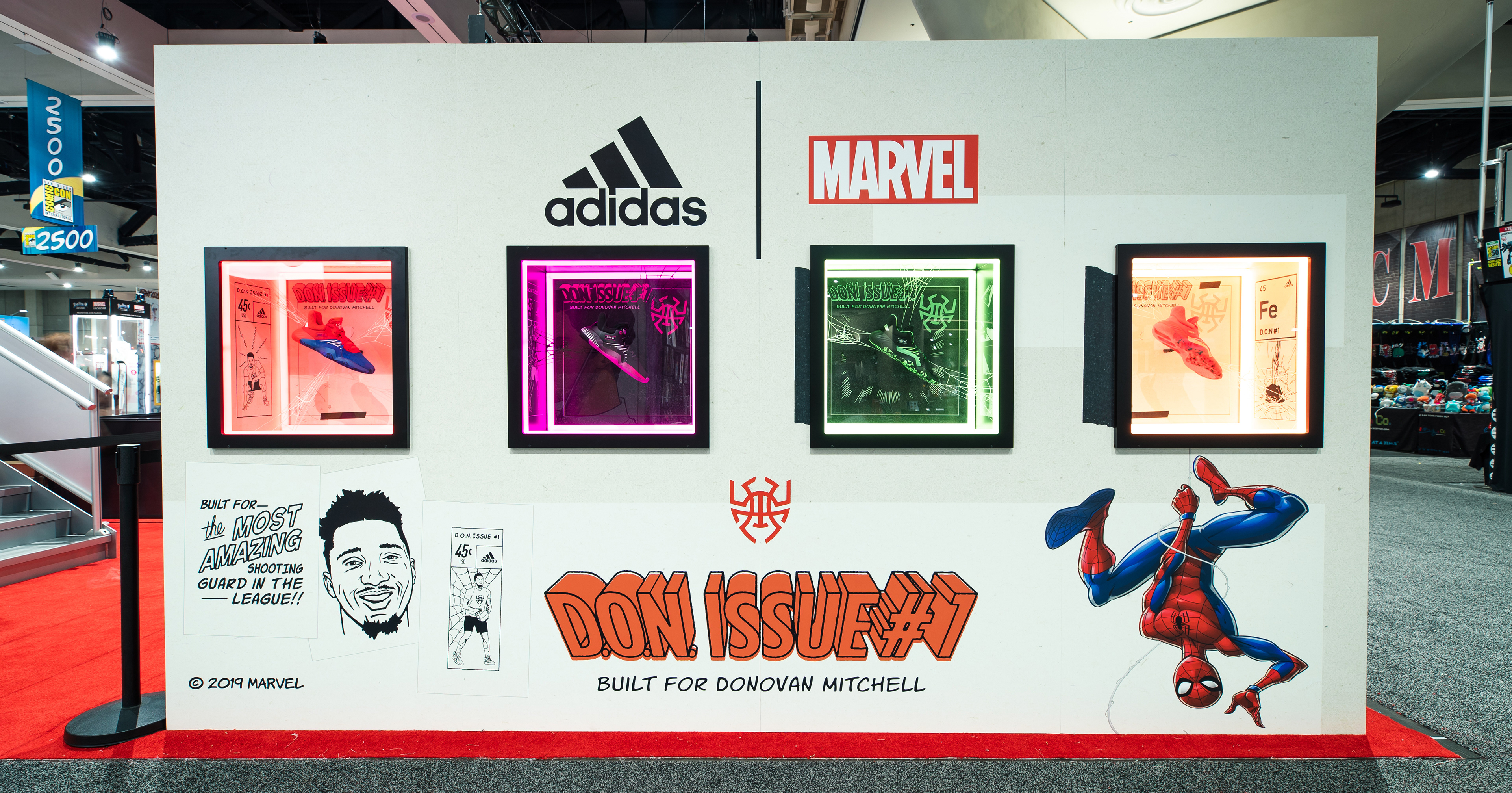 Adidas x Marvel D.O.N. Issue #1 Comic Con Footwear Display
