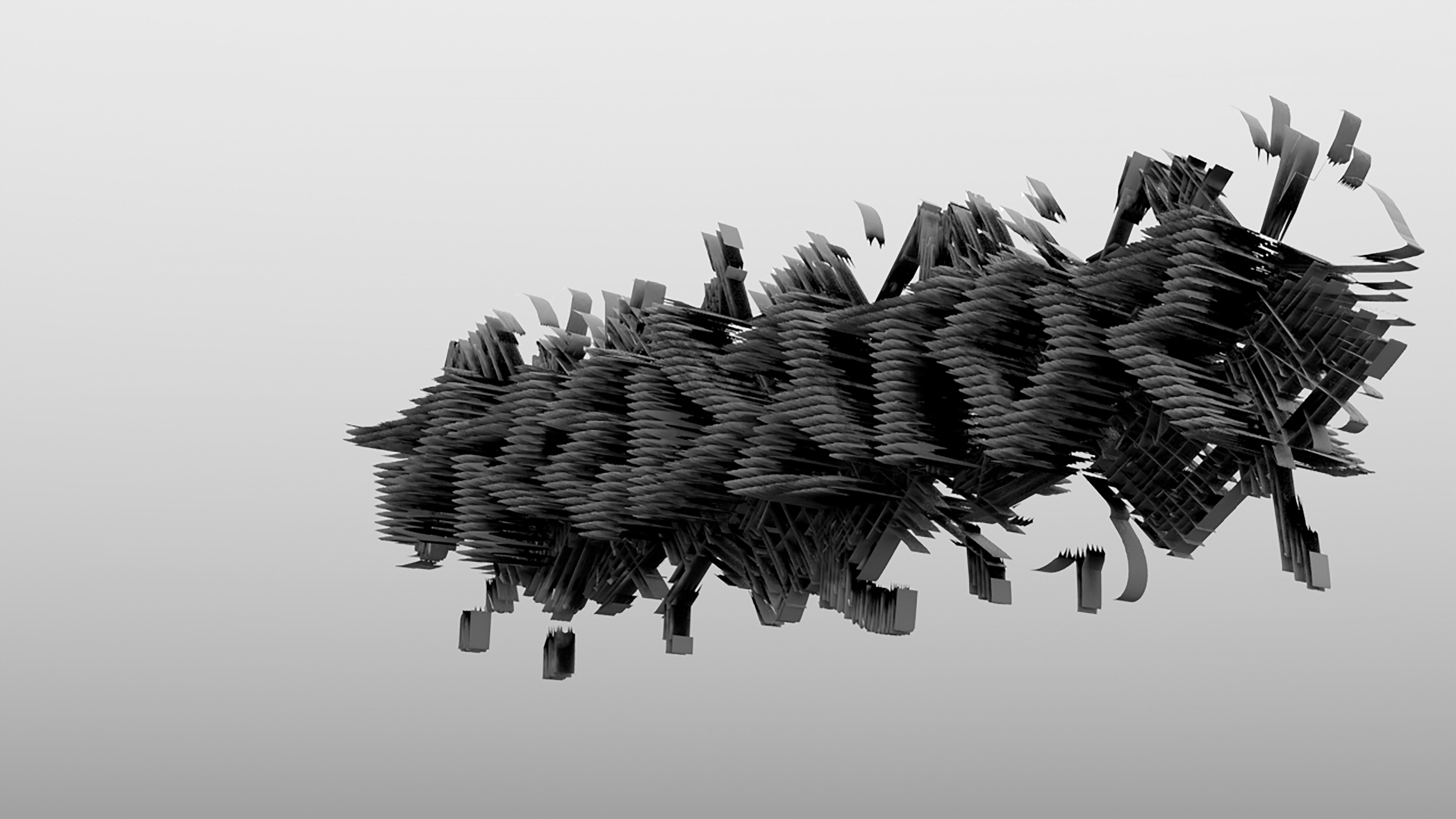 Broken 3D Mesh image of preliminary Predator iteration.