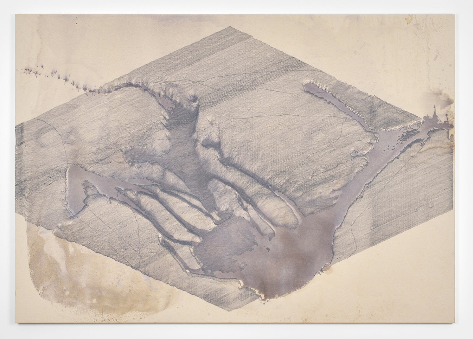 Terraform, 2019, Pigment and Acrylic Polymer Resin on Canvas, 56 x 80 inches