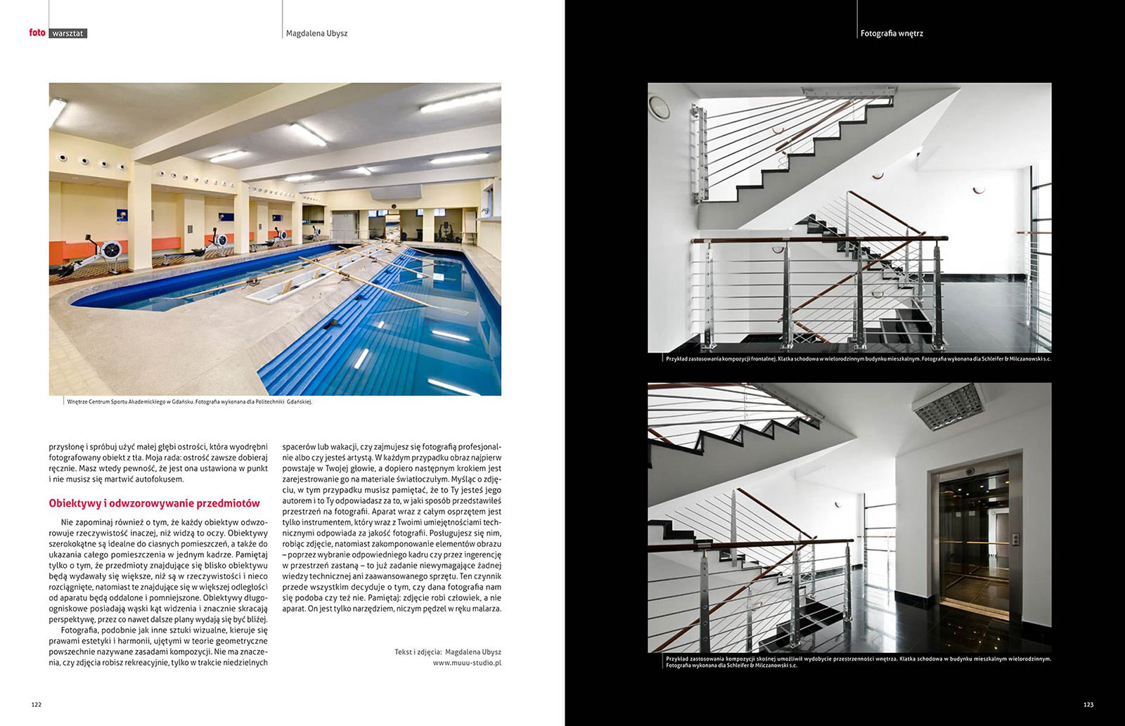 Seria artykułów dotyczących fotografowania wnętrz, które ukazały się w Magazynie Fotograficznym FOTO.