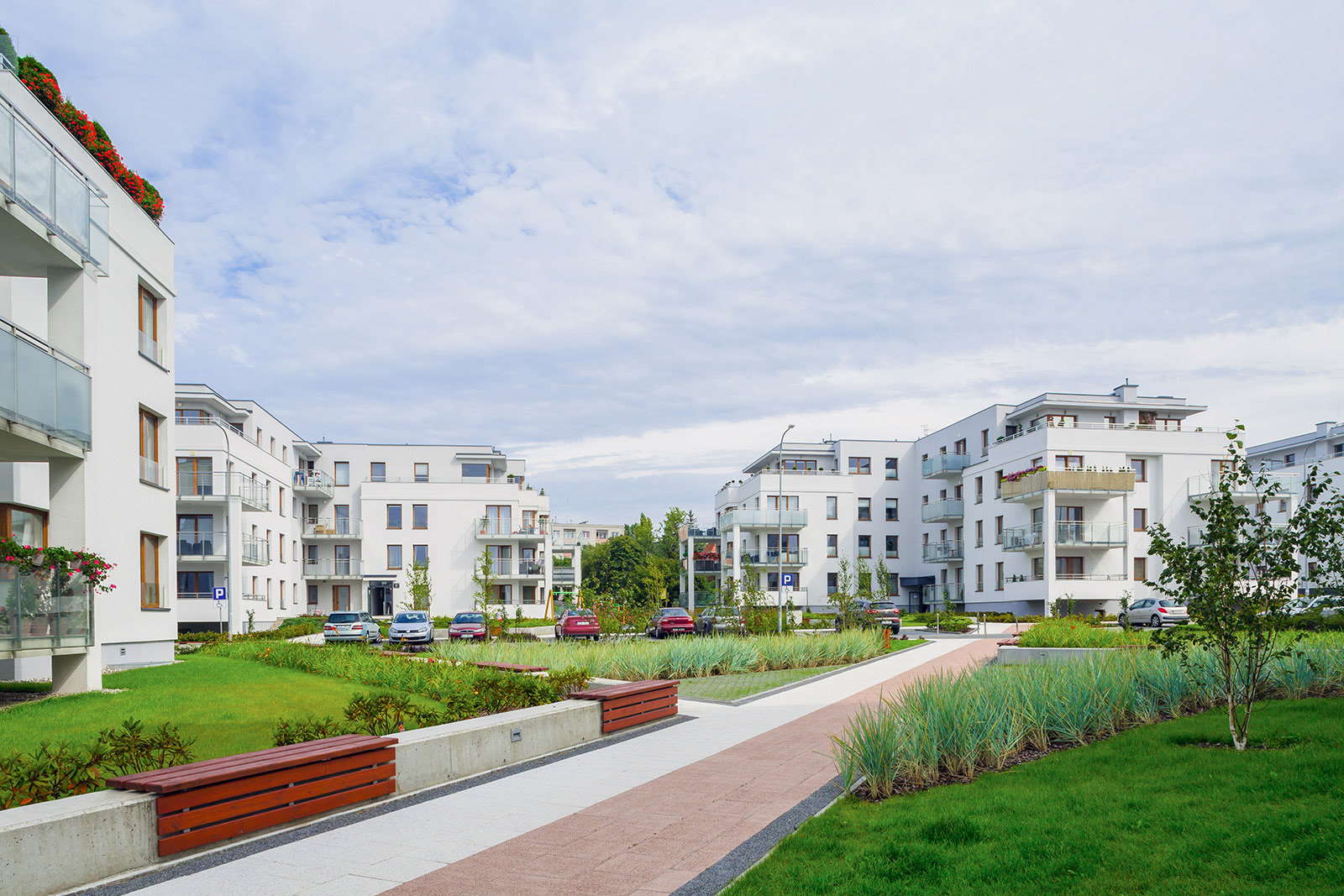 Sesja fotograficzna budynków mieszkalnych na Osiedlu Kopernika w Kwidzynie dla pracowni projektowej Tandem Studio.