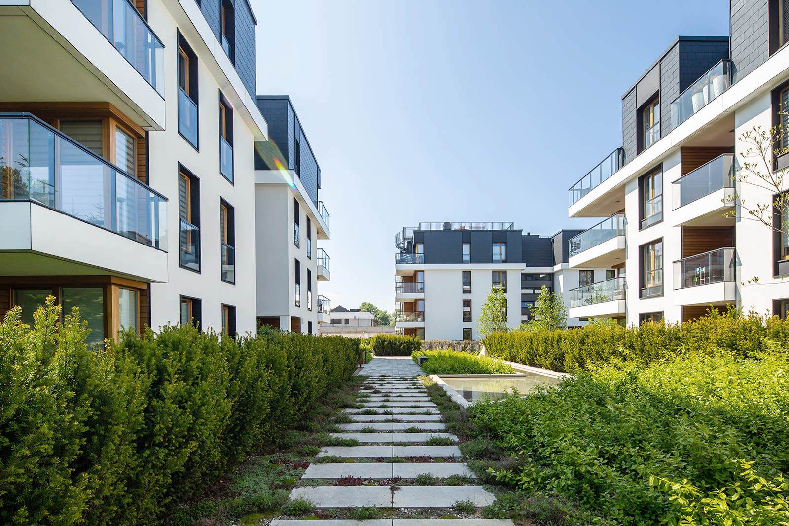 Sesja fotograficzna osiedla mieszkaniowego Bursztynowa zlokalizowanego w Gdańsku wykonana dla dewelopera.