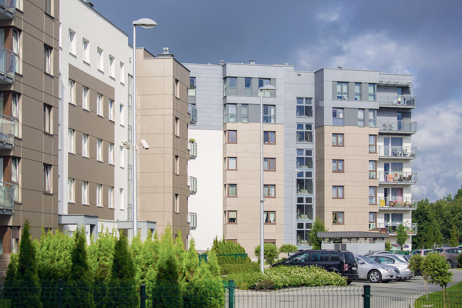 Kompleksowe sesje zdjęciowe trzech osiedli mieszkaniowych Alfa Park w Gdańsku wykonane dla dewelopera.