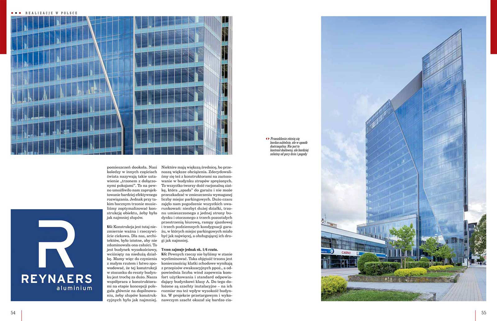 Publikacja zdjęć architektury dotycząca budynku Centrum Biurowe Neptun w Gdańsku w magazynie Świat Architektury.