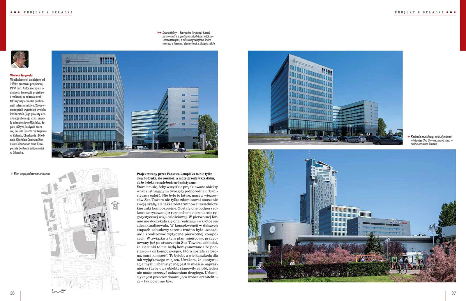 Publikacja zdjęć architektury dotycząca Waterfront w Gdyni w magazynie Świat Architektury.