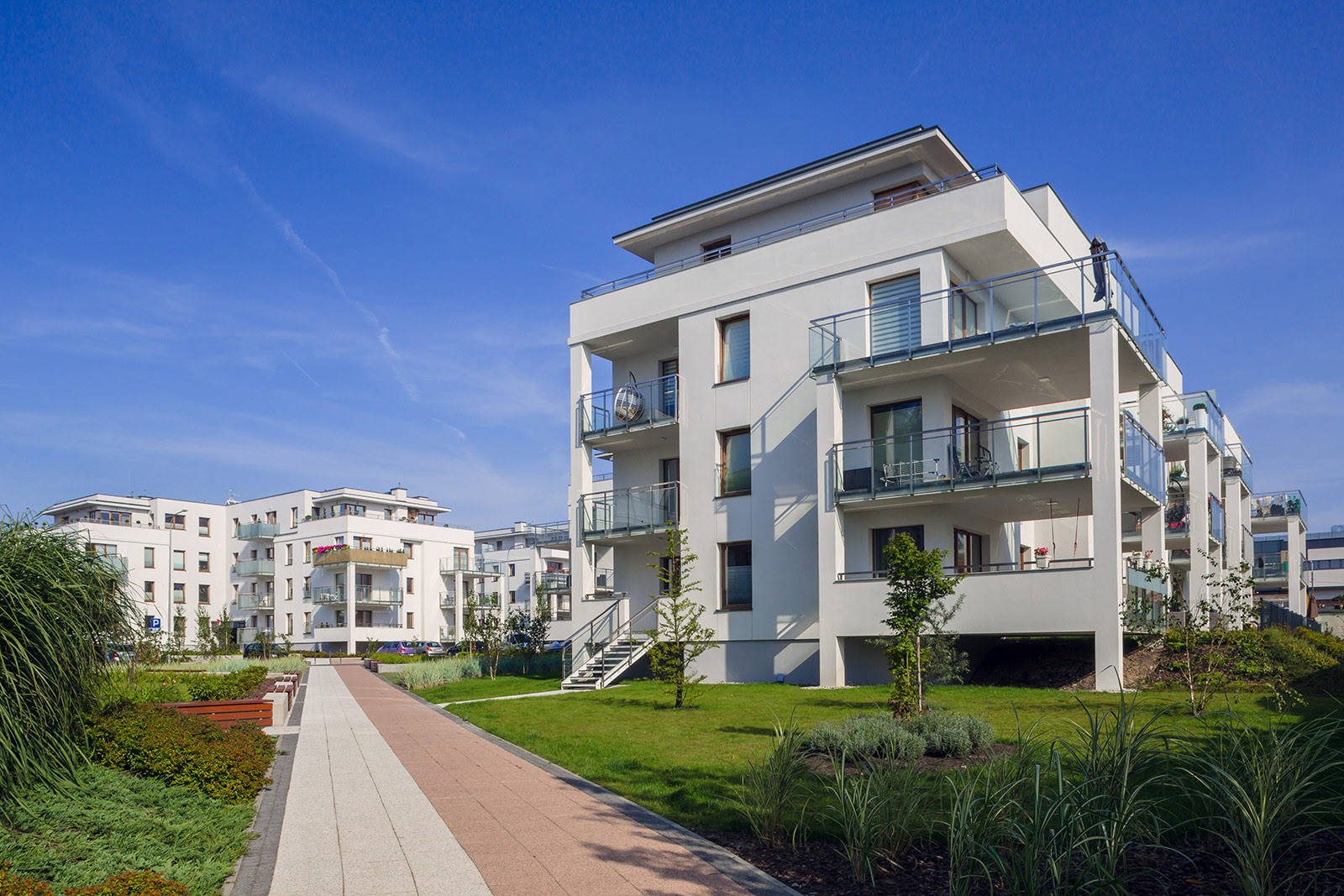 Sesja fotograficzna budynków mieszkalnych na Osiedlu Kopernika w Kwidzynie dla pracowni projektowej Tandem Studio.