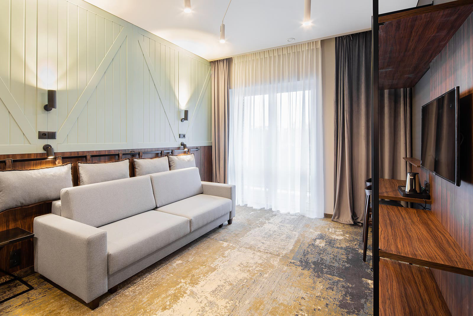 Fotografie wnętrz pomieszczeń komercyjnych hotelu Darboven zlokalizowanego koło Gdyni.  