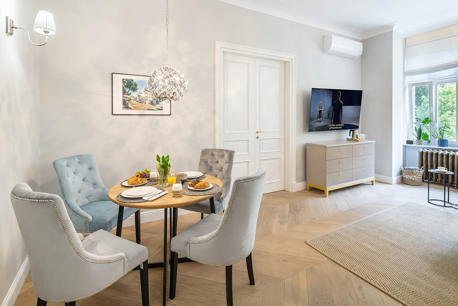 Sesja zdjęciowa wnętrz apartamentu na wynajem zlokalizowanego w Sopocie.